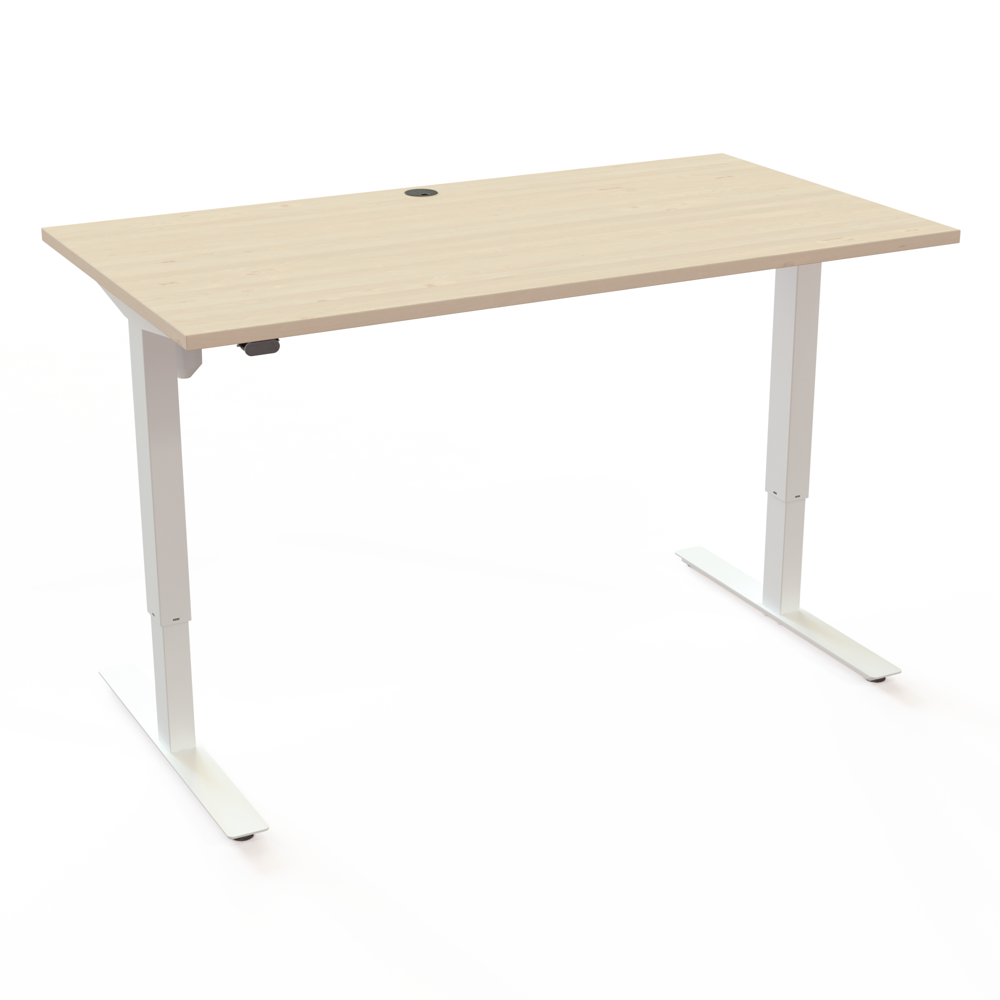 Electric Adjustable Desk | 150x80 cm | Maple with white frame