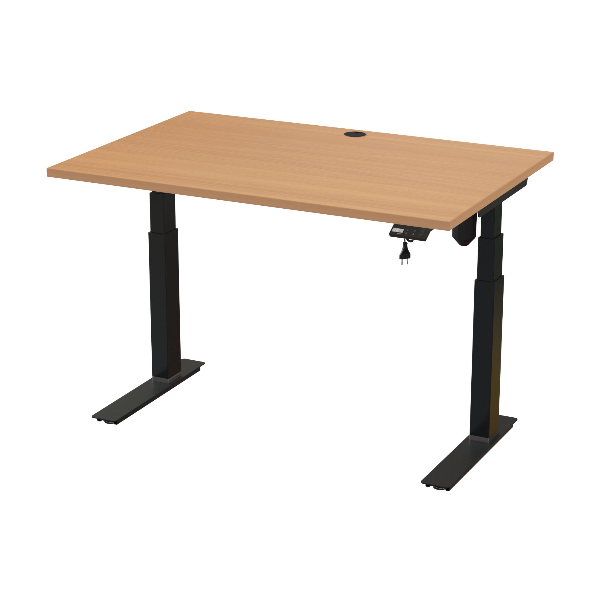 Compact Standing Desk (Beech, Black): For users starting at 4 ft. 7 in. (47.2x31.5 in). Lifts 220.5 lbs.