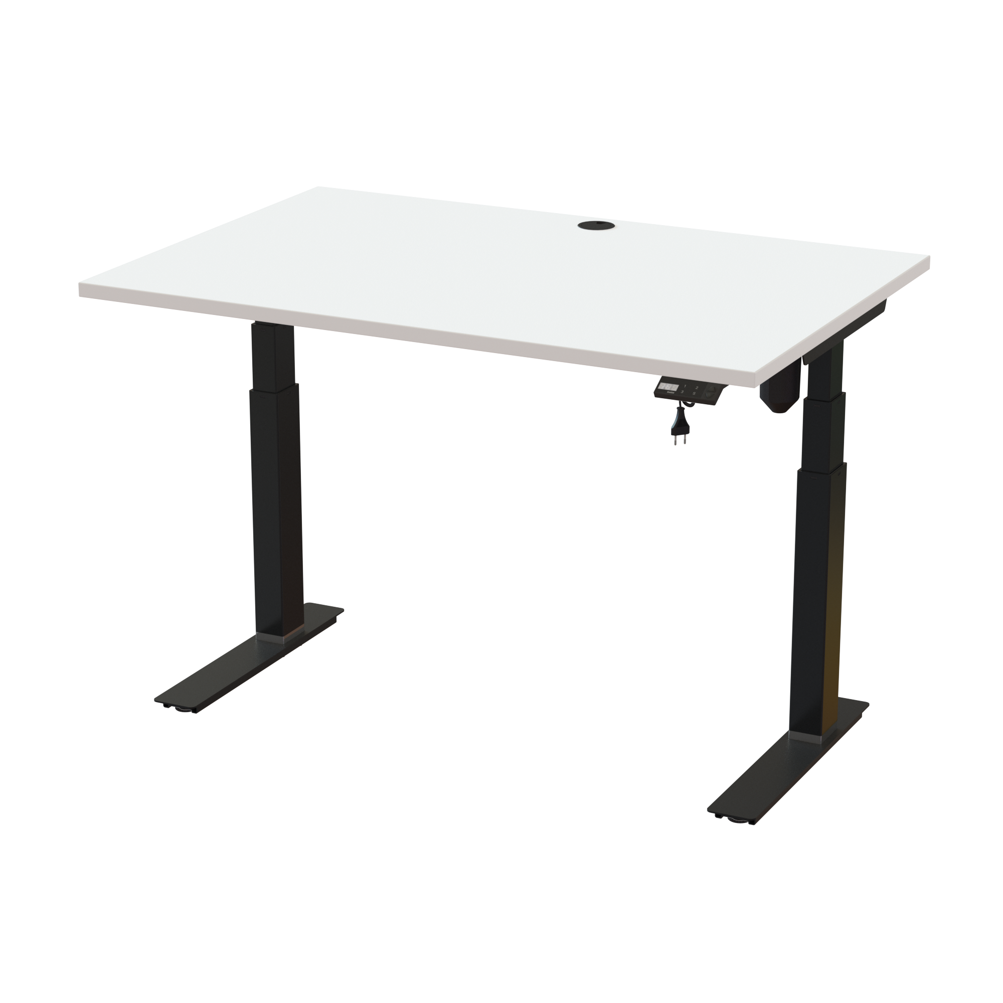 Slim Standing Desk (White, Black): Only 23.6 inches deep (47.2x31.5 in). Lifts 220.5 lbs.