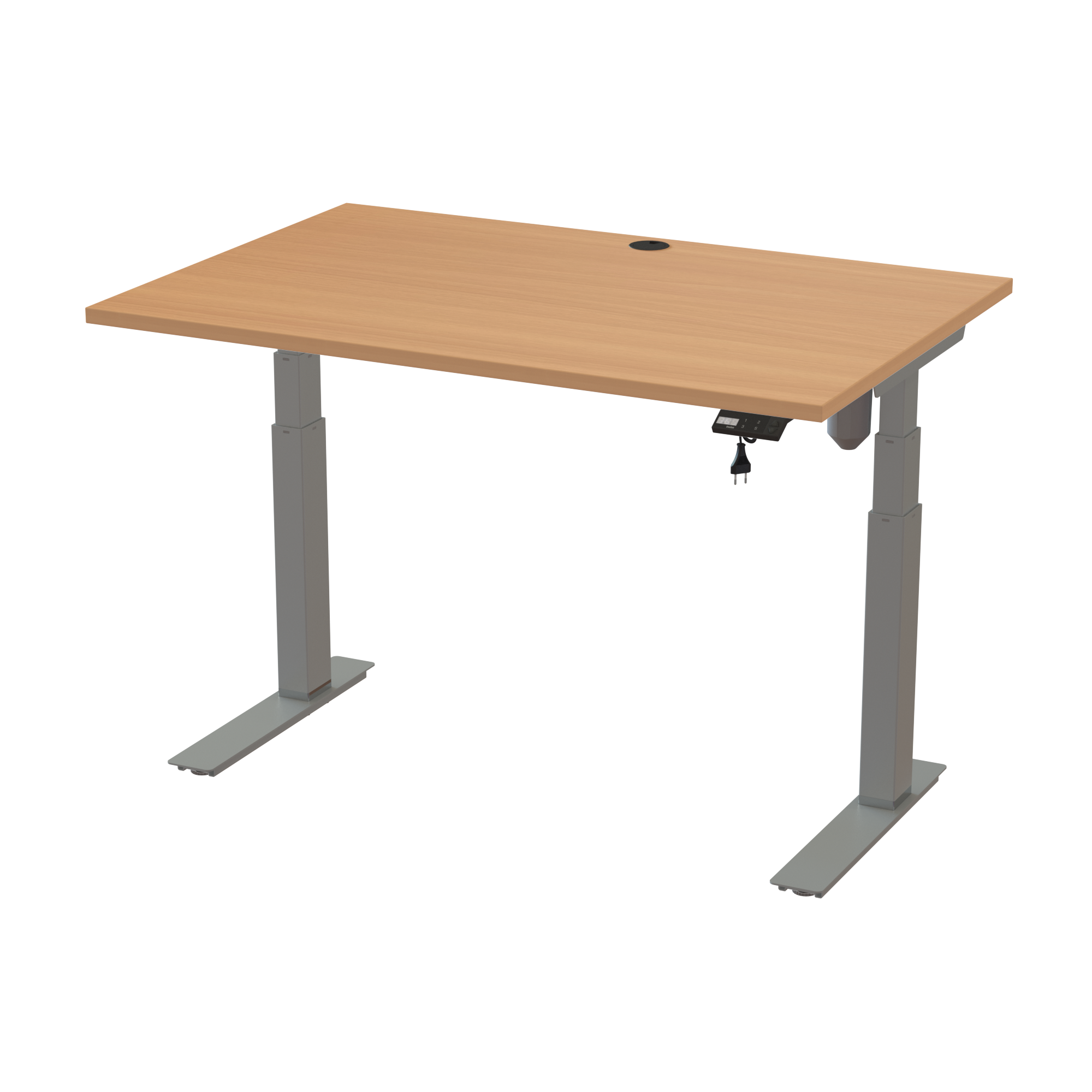 Standing Desk for All Ages (Beech, Silver): Standard size 3-leg design (47.2x31.5 in). Lifts 220.5 lbs.