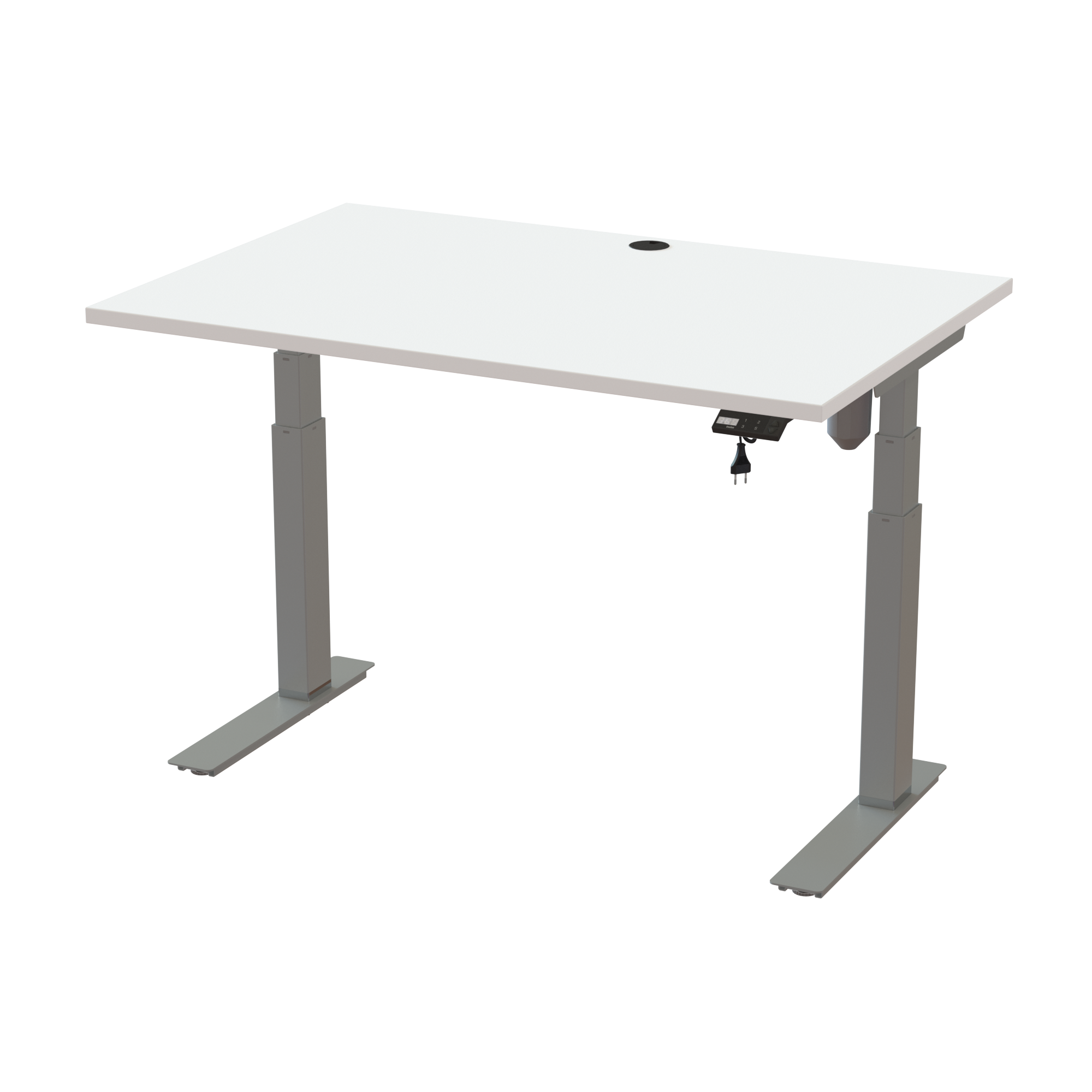 Space-Saving Standing Desk (White, Silver): Narrow 23.6-inch depth (47.2x31.5 in). Lifts 220.5 lbs.