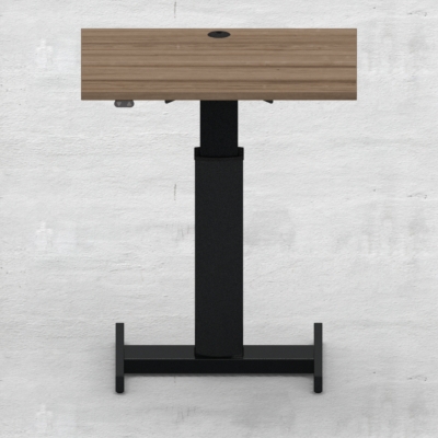 Electric Adjustable Desk | 80x60 cm | Walnut with black frame