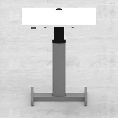 Electric Adjustable Desk | 80x60 cm | White with silver frame