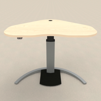 Electric Adjustable Desk | 117x90 cm | Maple with silver frame