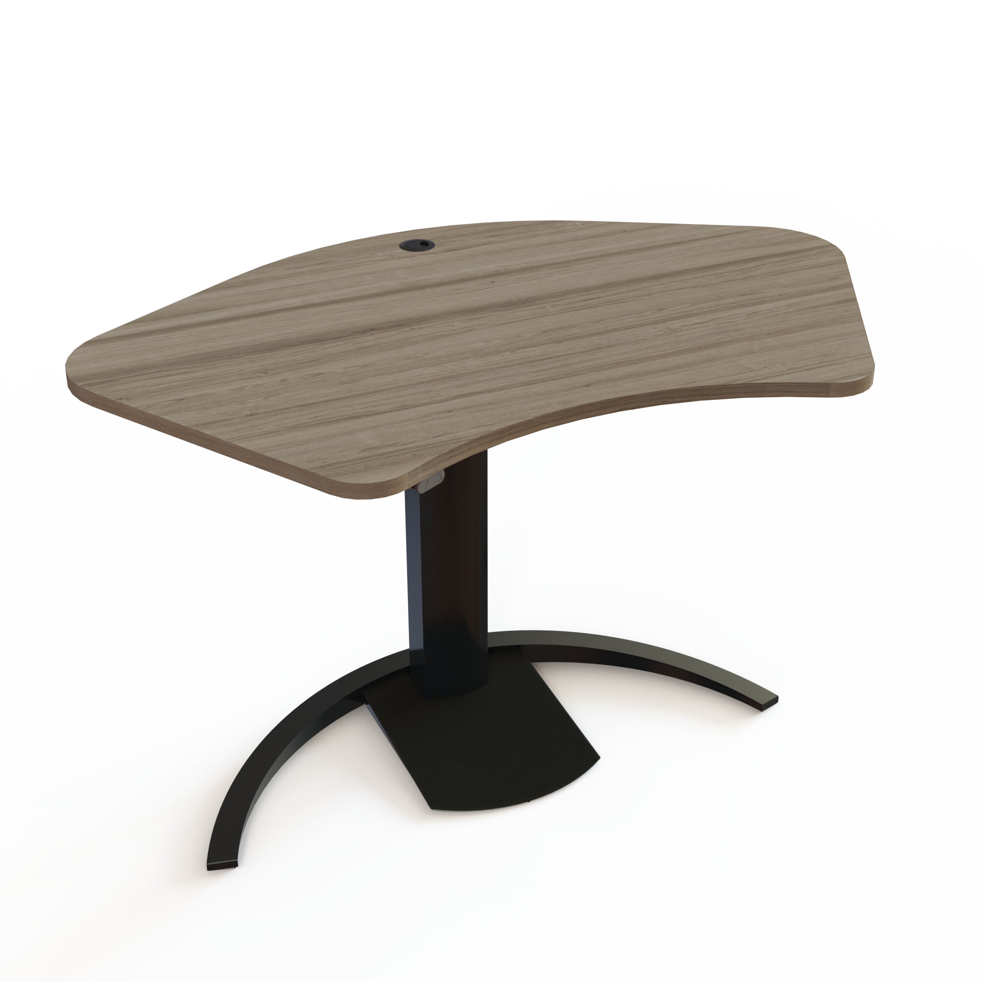 Electric Adjustable Desk | 140x90 cm | Walnut with black frame