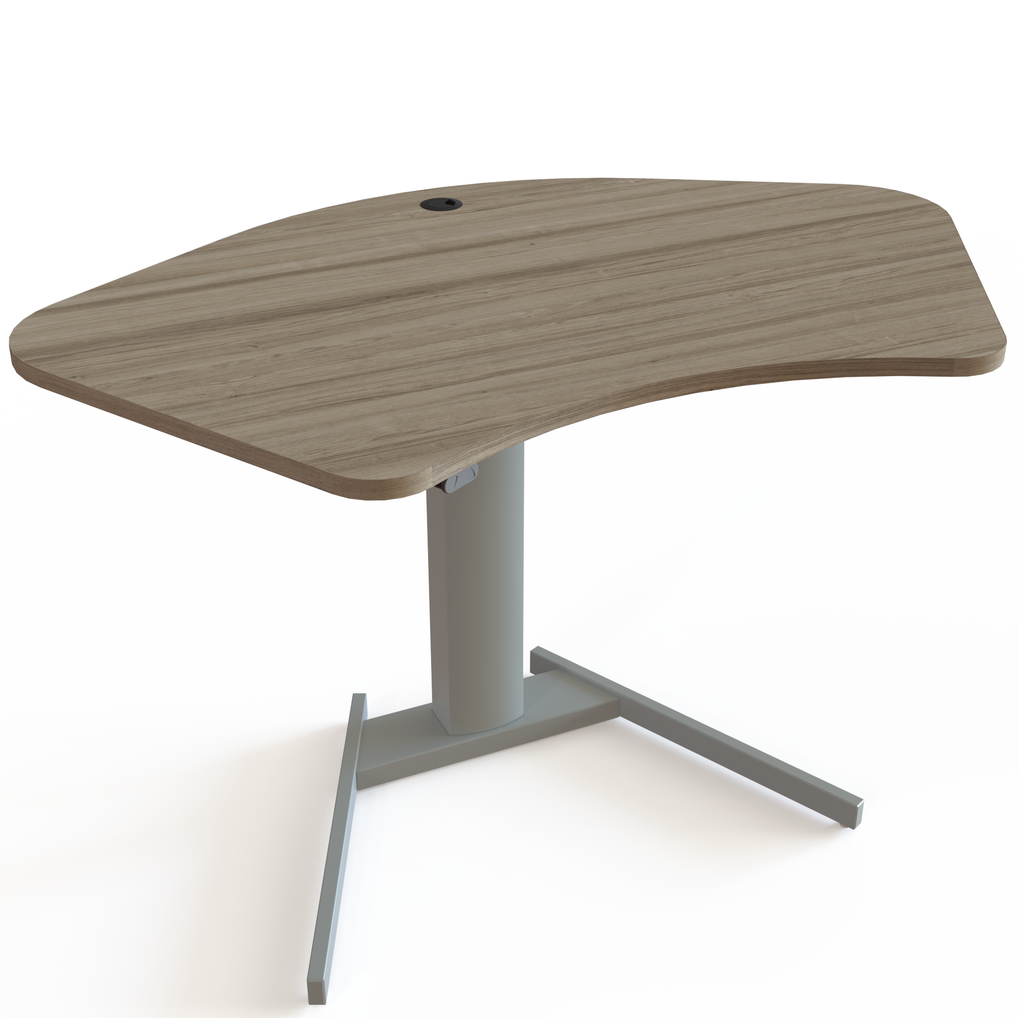 Electric Adjustable Desk | 140x90 cm | Walnut with silver frame