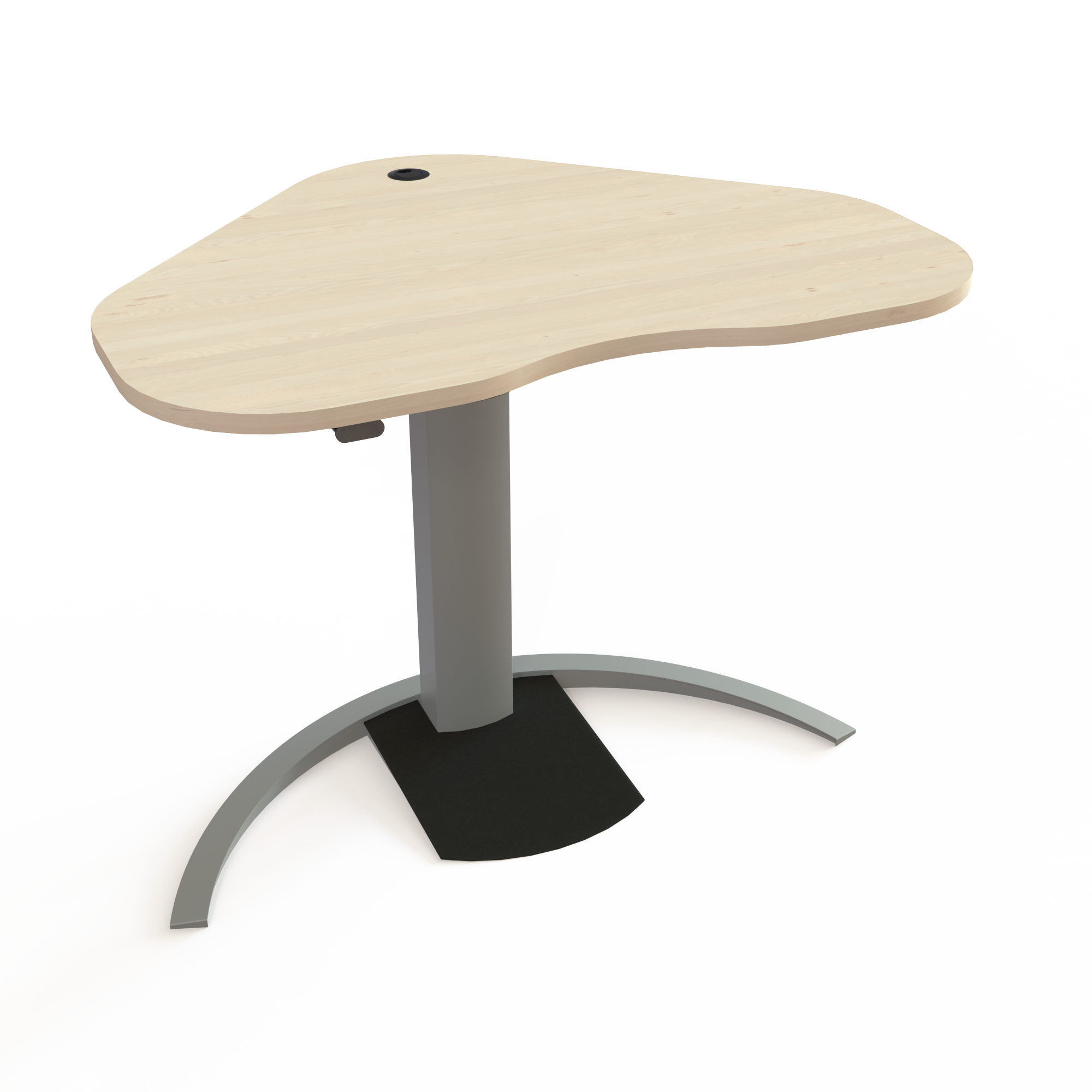 Electric Adjustable Desk | 117x90 cm | Maple with silver frame