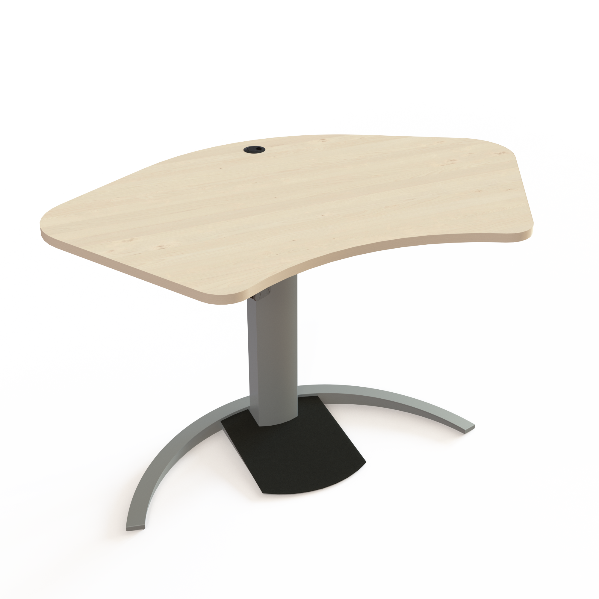 Electric Adjustable Desk | 140x90 cm | Maple with silver frame