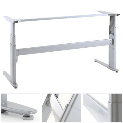 Electric Desk Frame | Width 144 cm | Silver