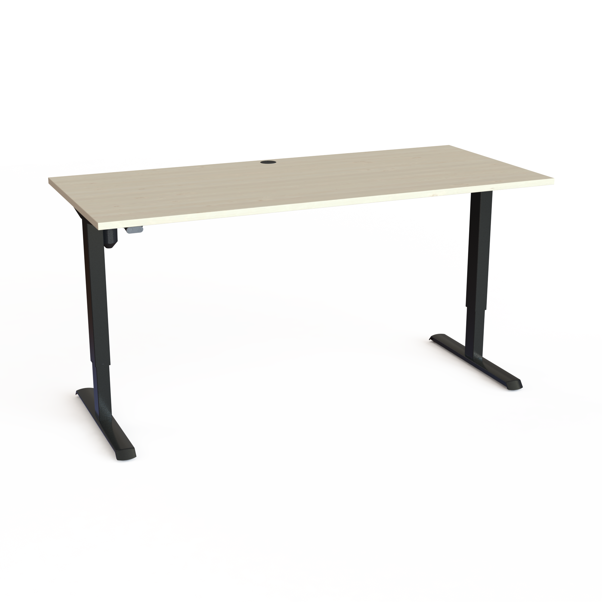 Electric Adjustable Desk | 180x80 cm | Maple with black frame