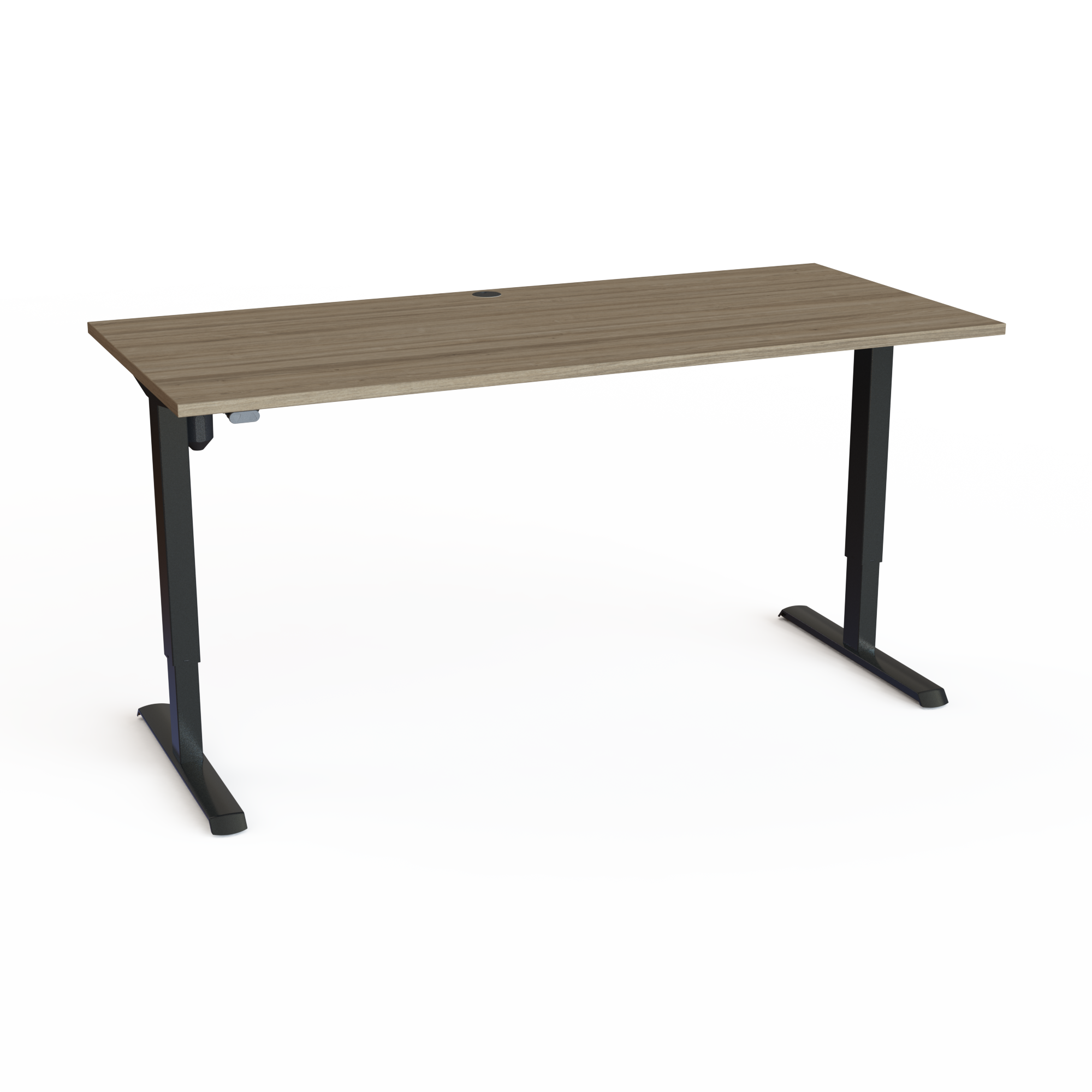 Electric Adjustable Desk | 180x80 cm | Walnut with black frame