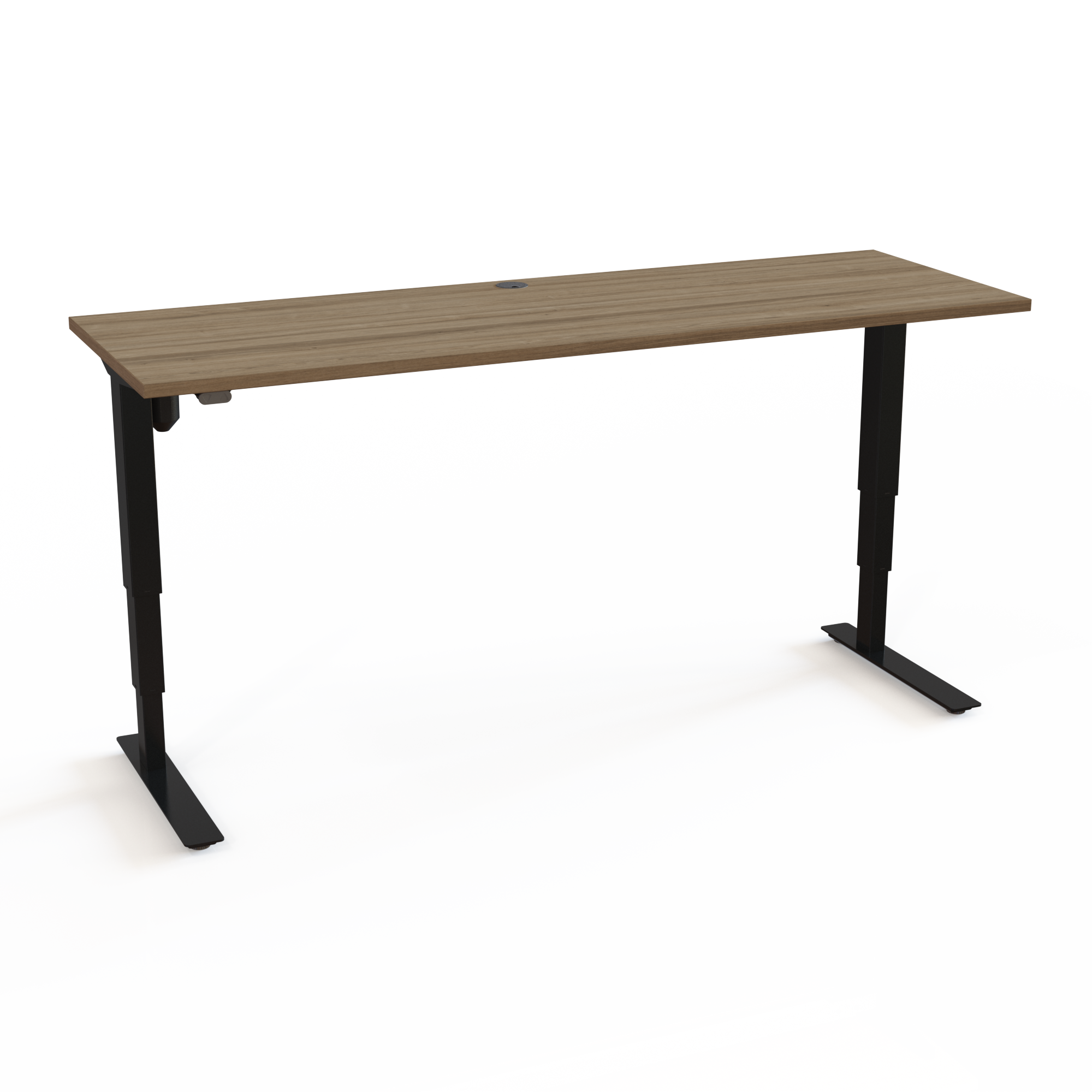 Electric Adjustable Desk | 180x60 cm | Walnut with black frame