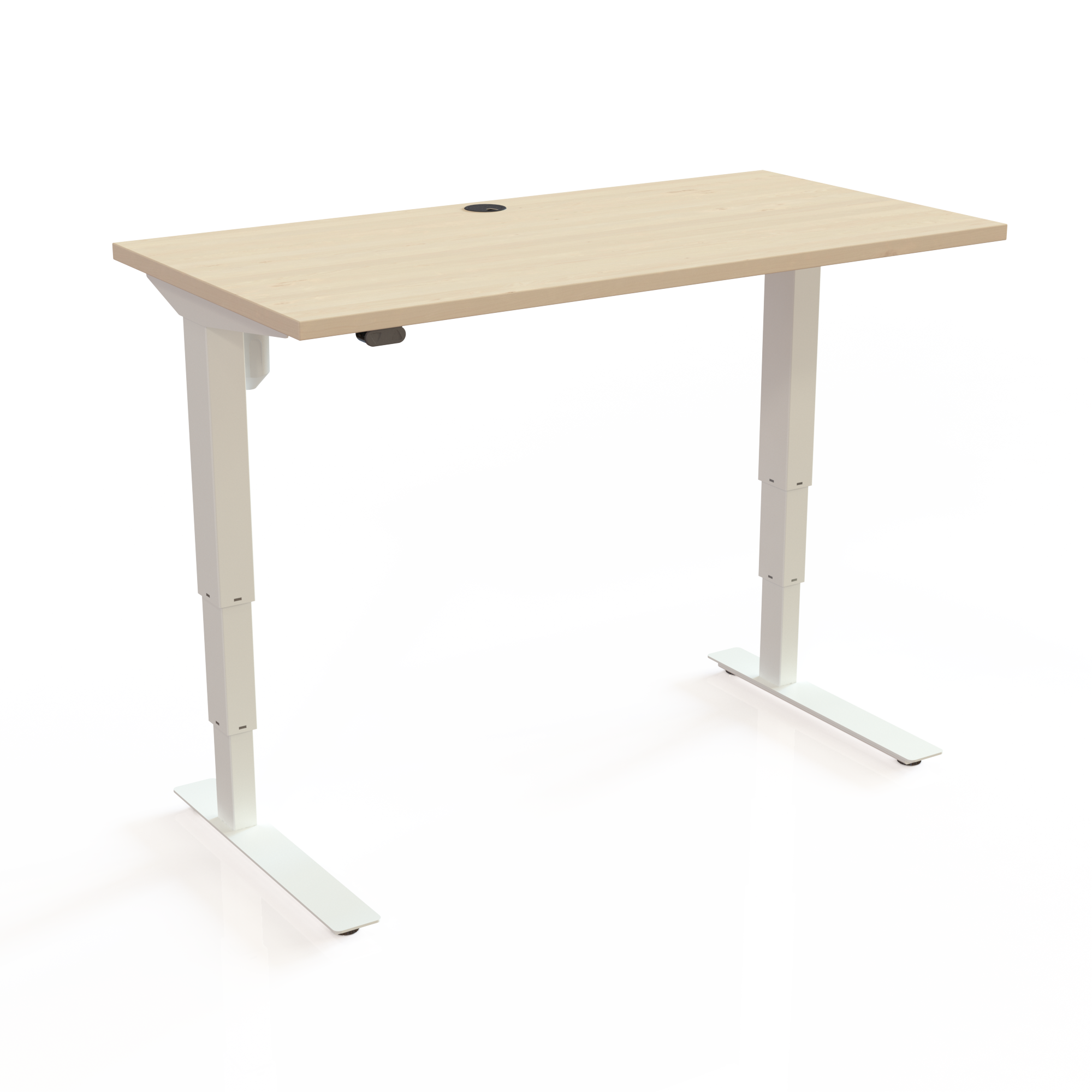 Electric Adjustable Desk | 120x60 cm | Maple with white frame