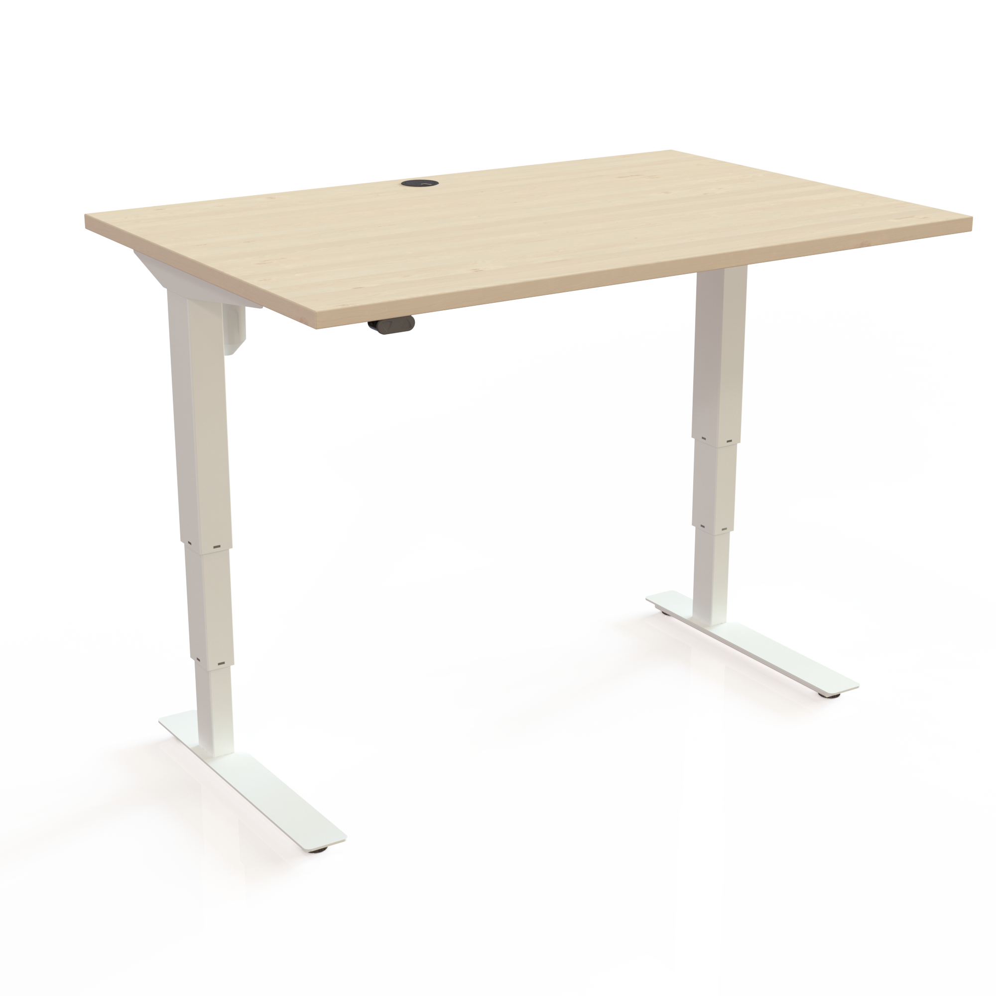 Electric Adjustable Desk | 120x80 cm | Maple with white frame
