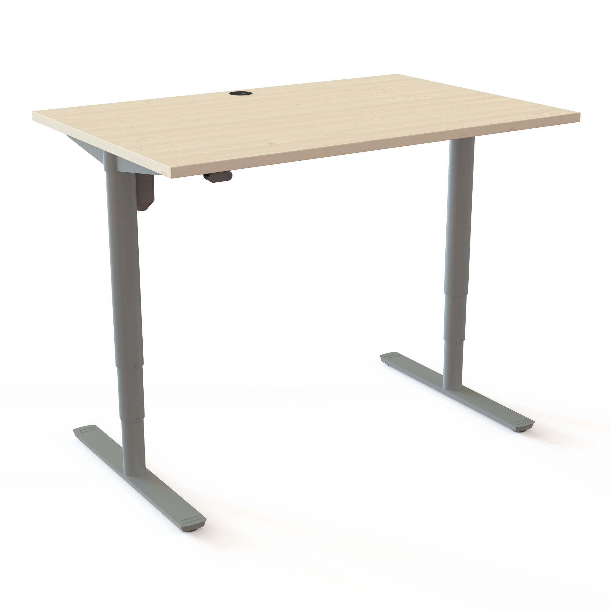 Electric Adjustable Desk | 120x80 cm | Maple with silver frame