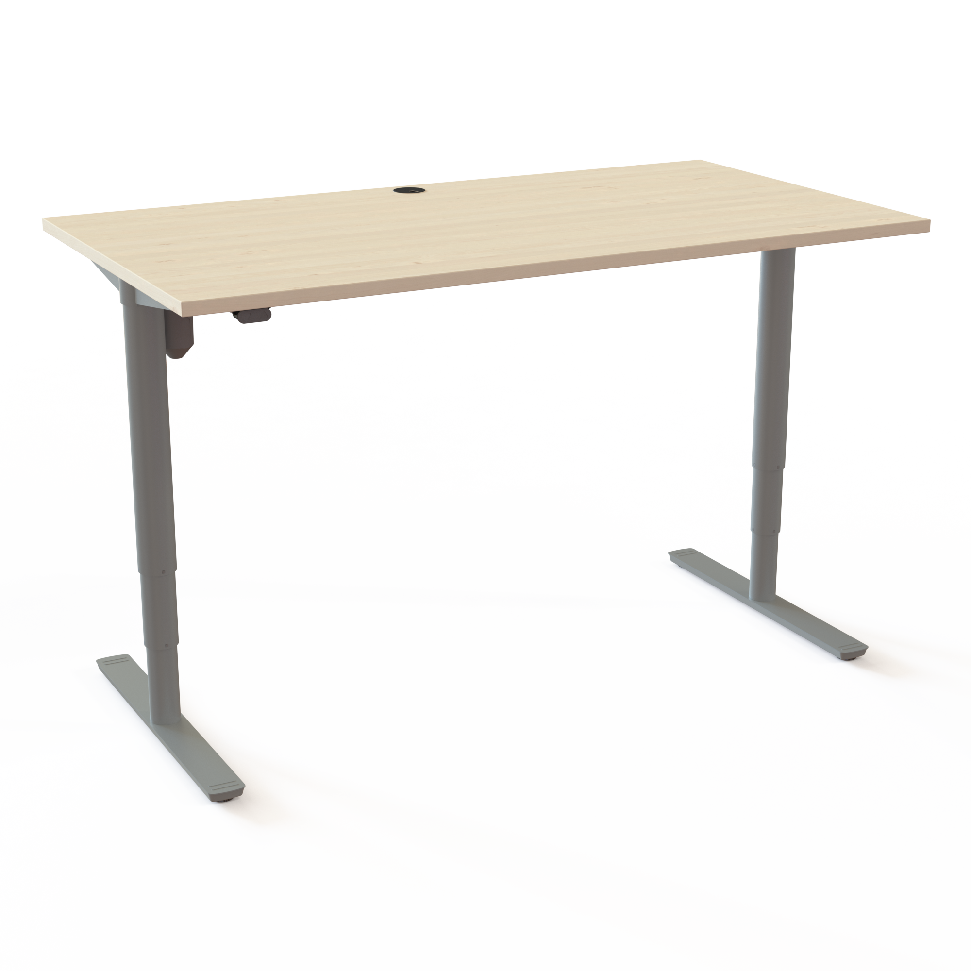 Electric Adjustable Desk | 150x80 cm | Maple with silver frame