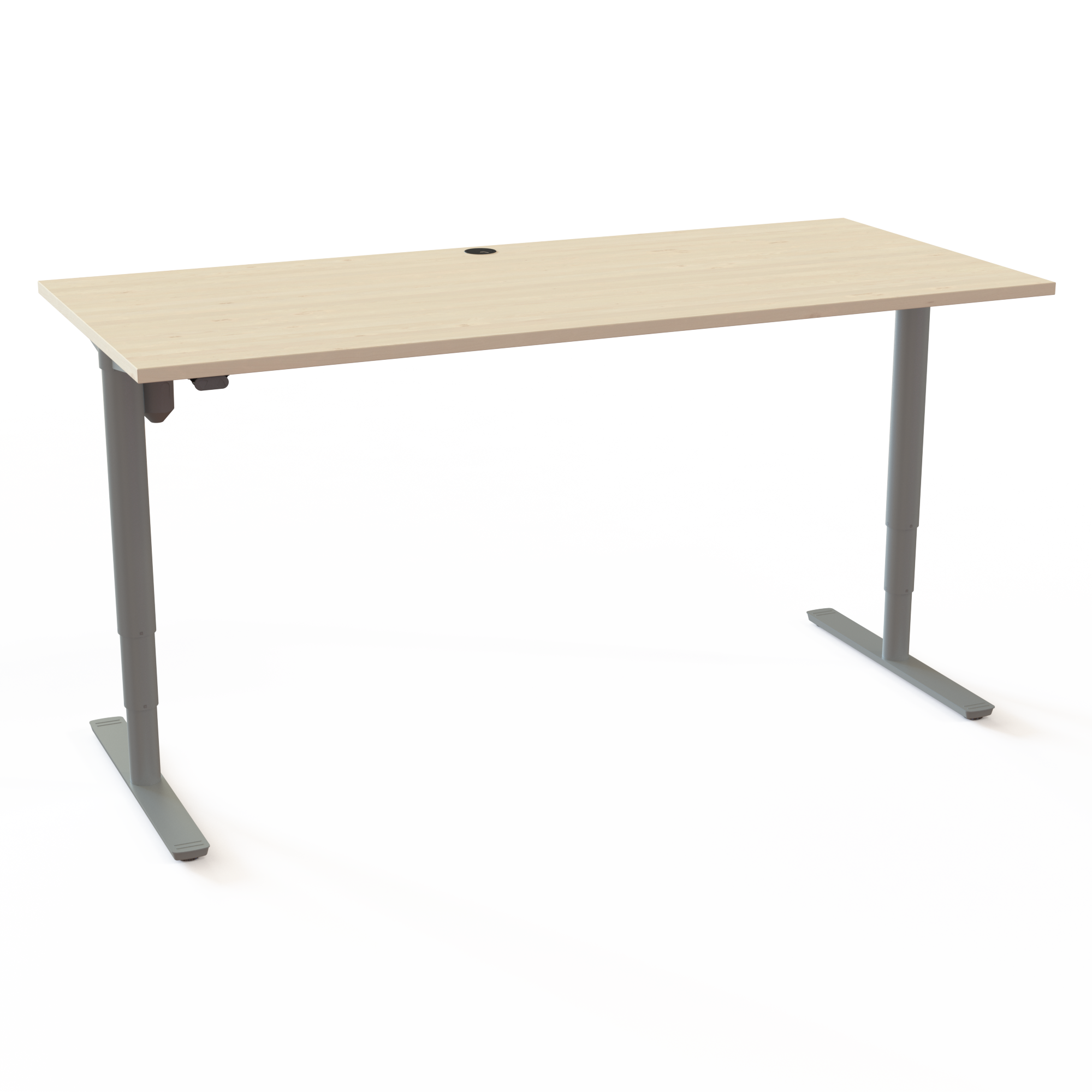 Electric Adjustable Desk | 180x80 cm | Maple with silver frame