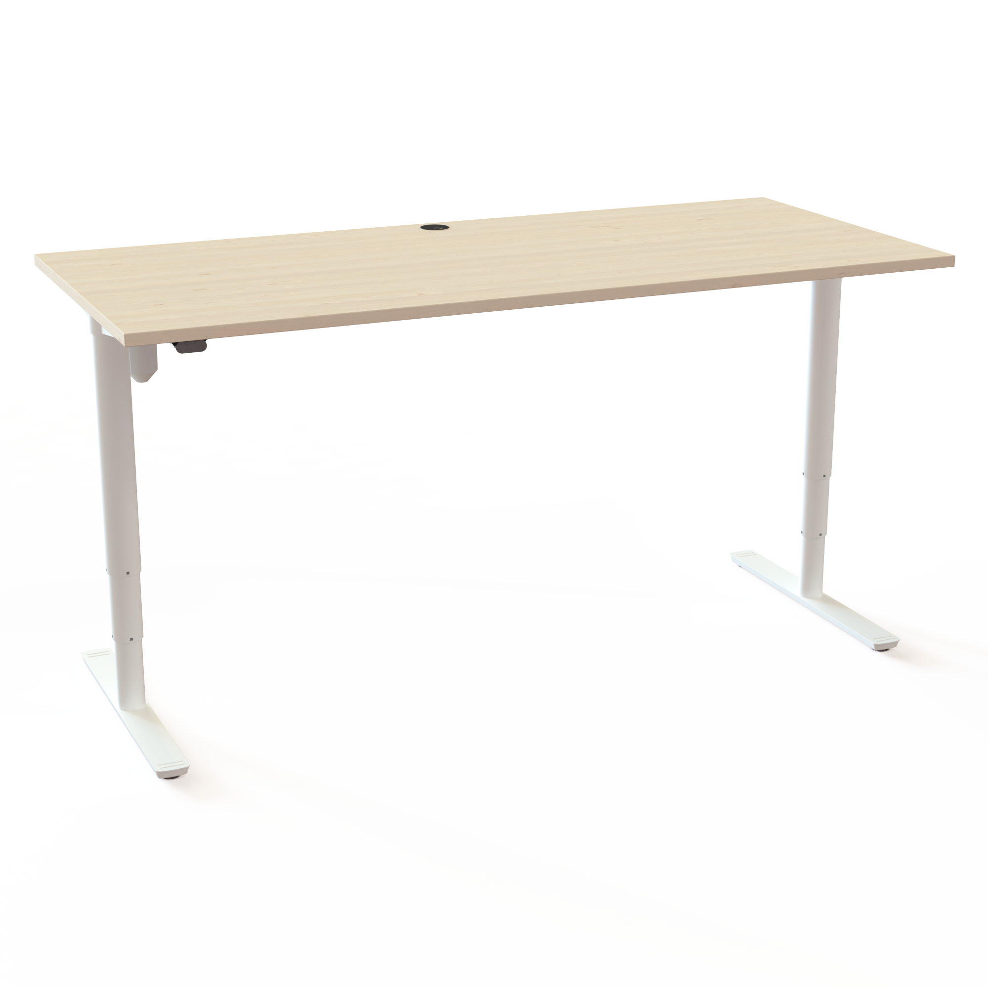 Electric Adjustable Desk | 180x80 cm | Maple with white frame