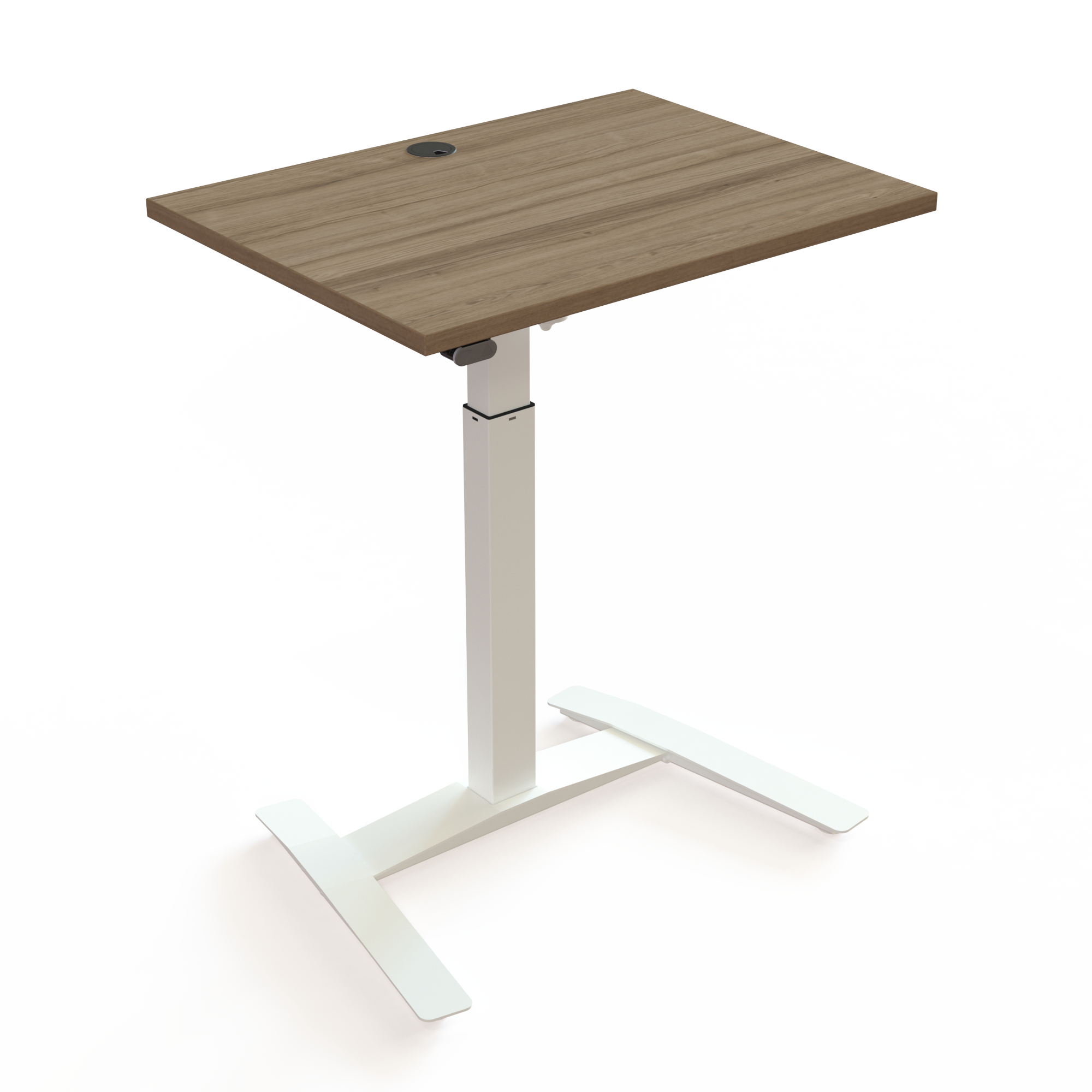 Electric Adjustable Desk | 80x60 cm | Walnut with white frame