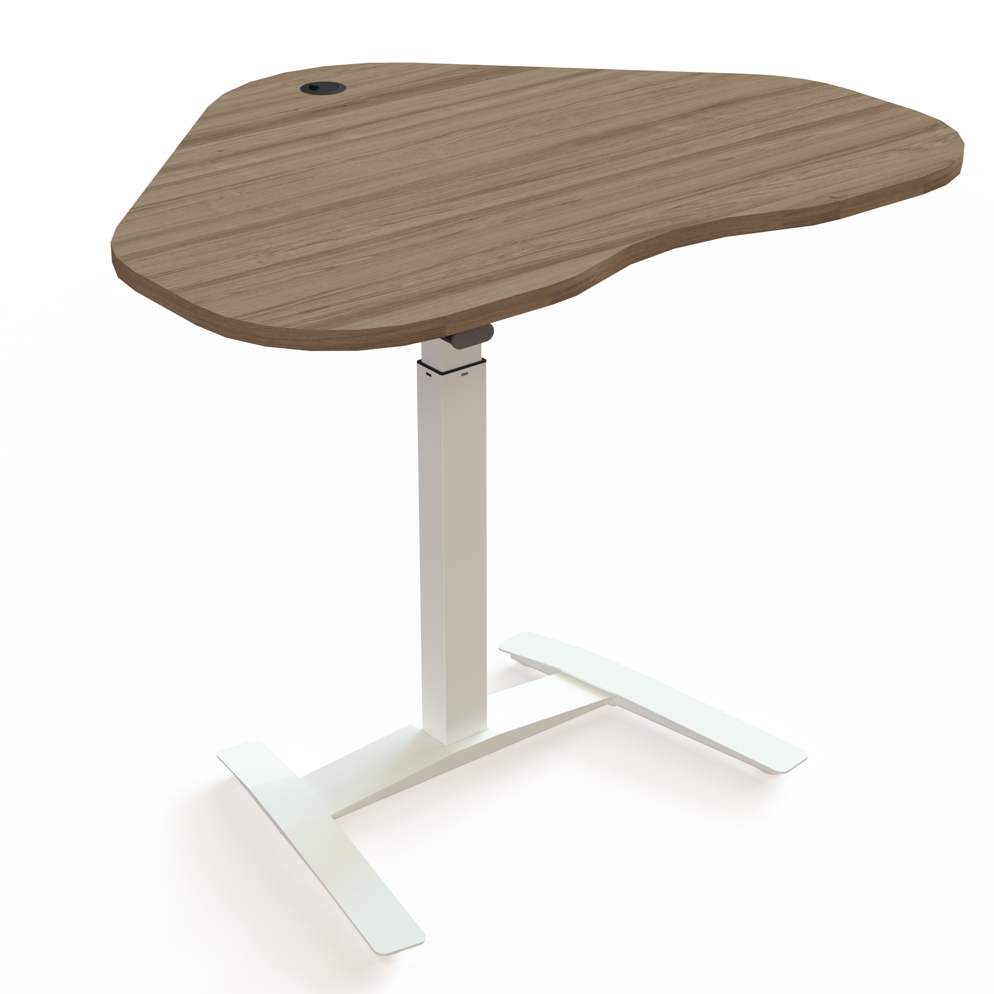 Electric Adjustable Desk | 117x90 cm | Walnut with white frame