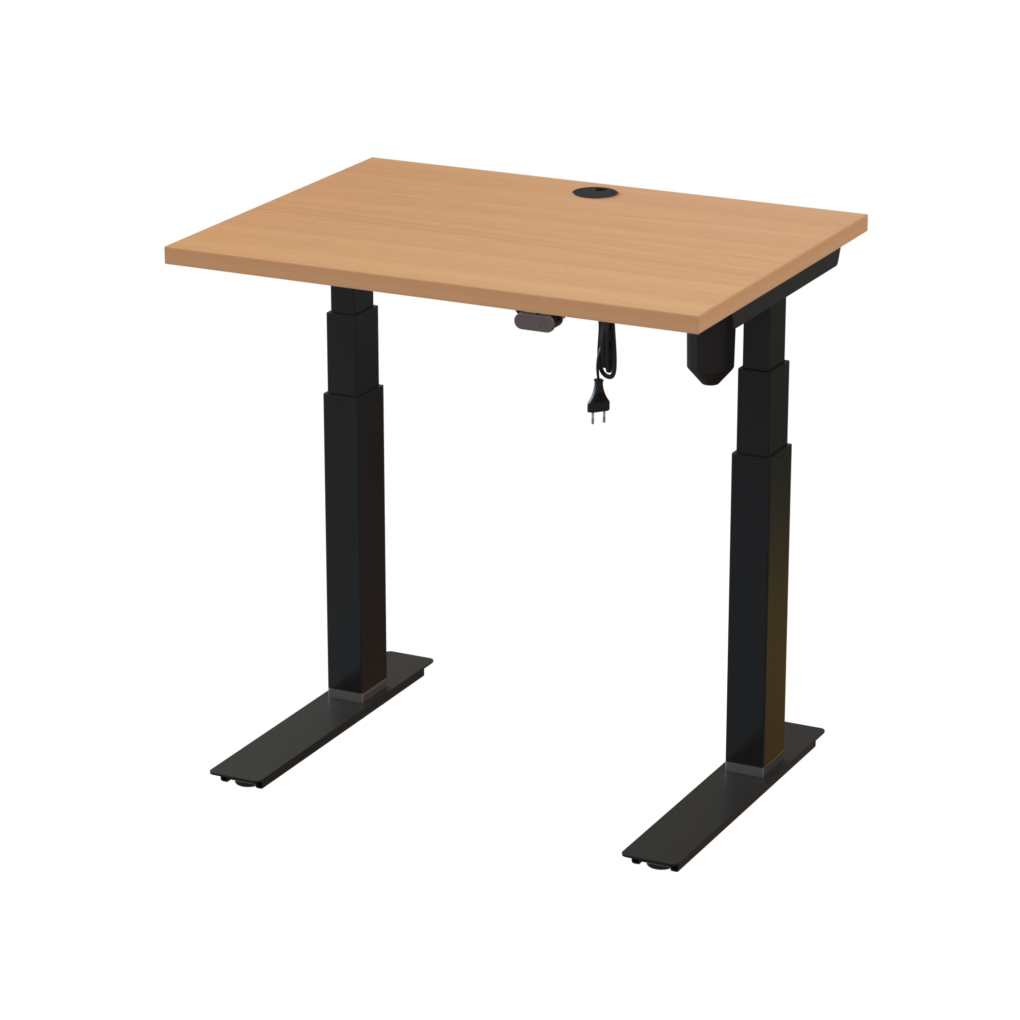 Standing Desk (Beech, Black): Family desk for all ages (31.5x23.6 in). Lifts 220.5 lbs.