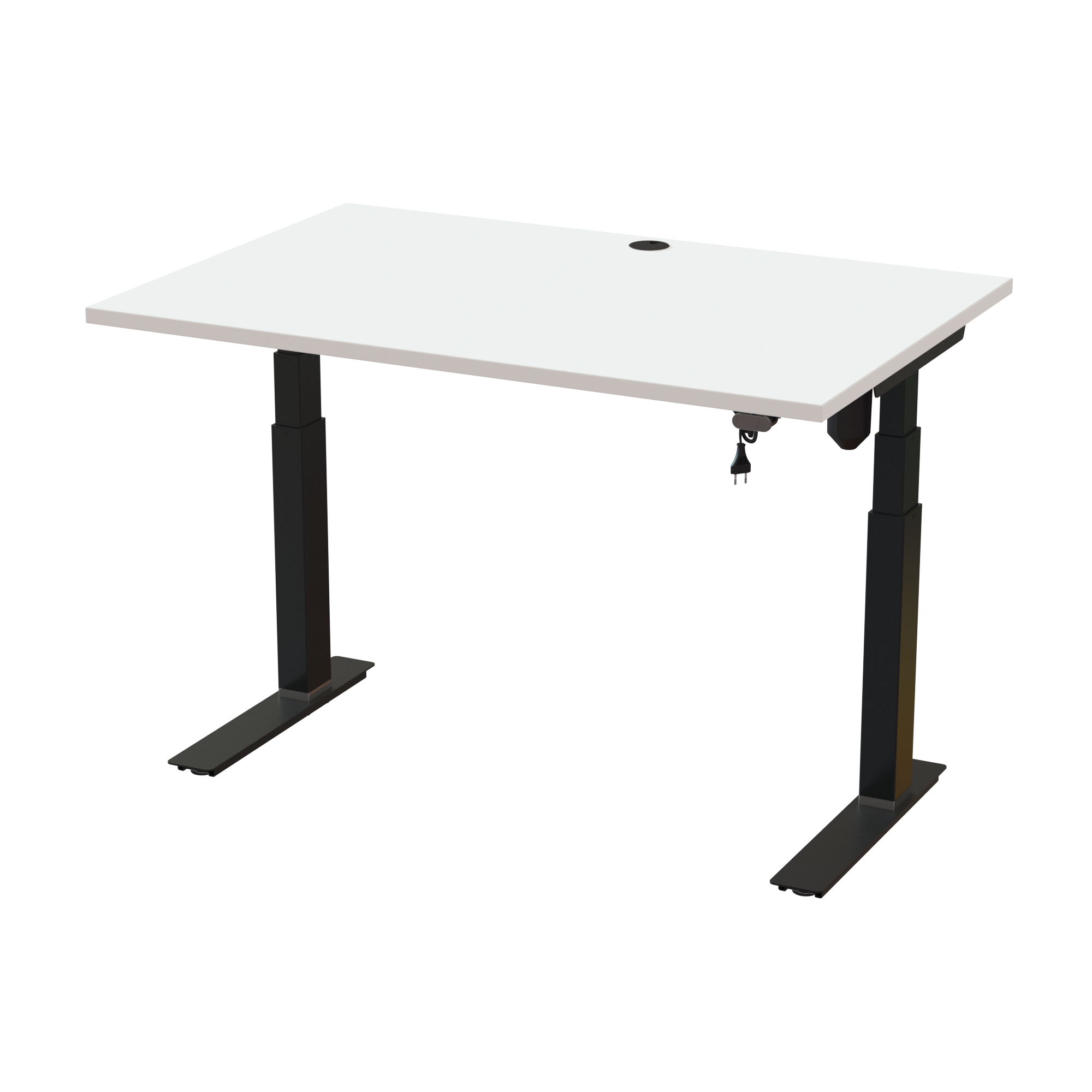 Slim Standing Desk (White, Black): Only 23.6 inches deep (47.2x31.5 in). Lifts 220.5 lbs.