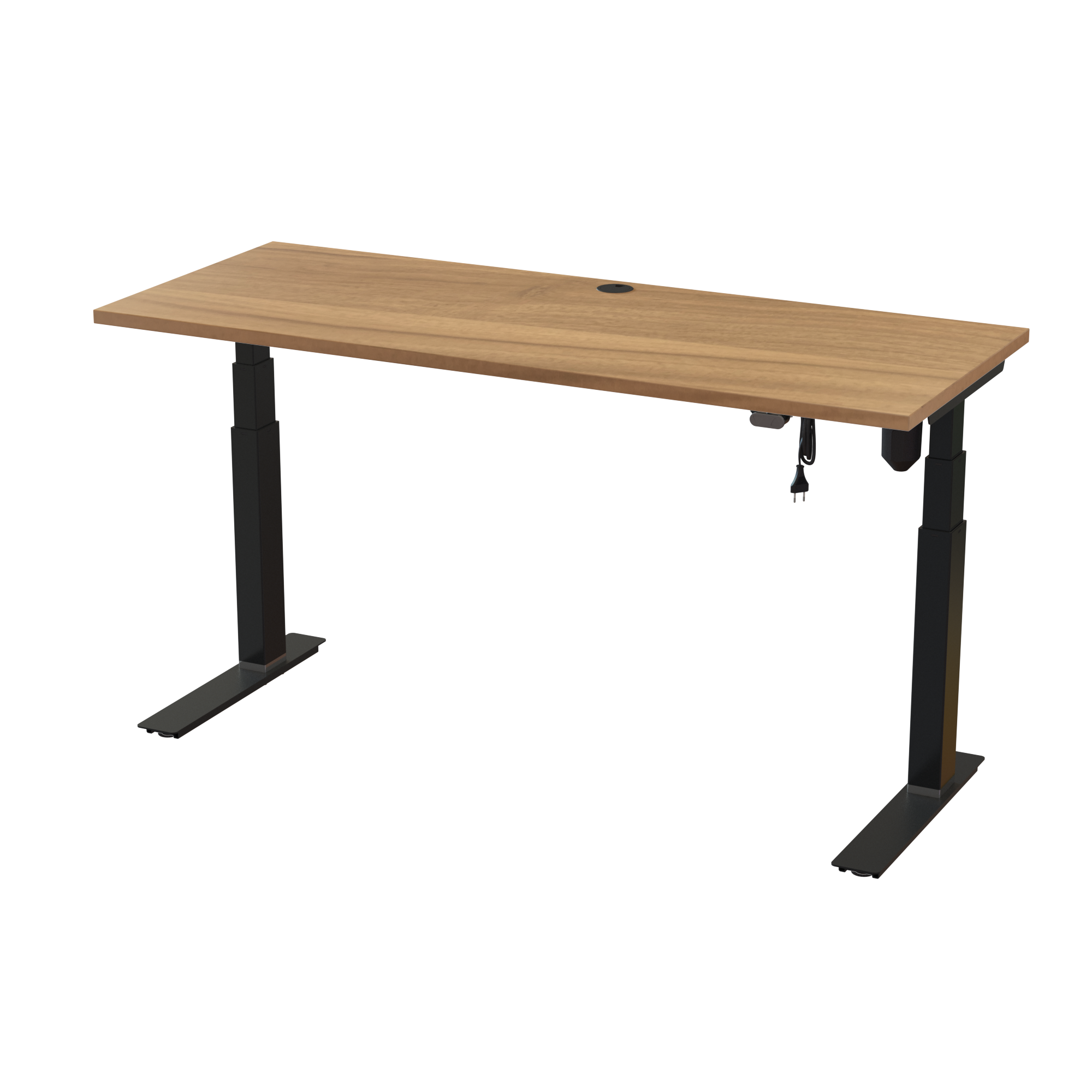 Space-Saving Standing Desk (Walnut, Black): Narrow 23.6-inch depth (150x60 cm). Lifts 220.5 lbs.
