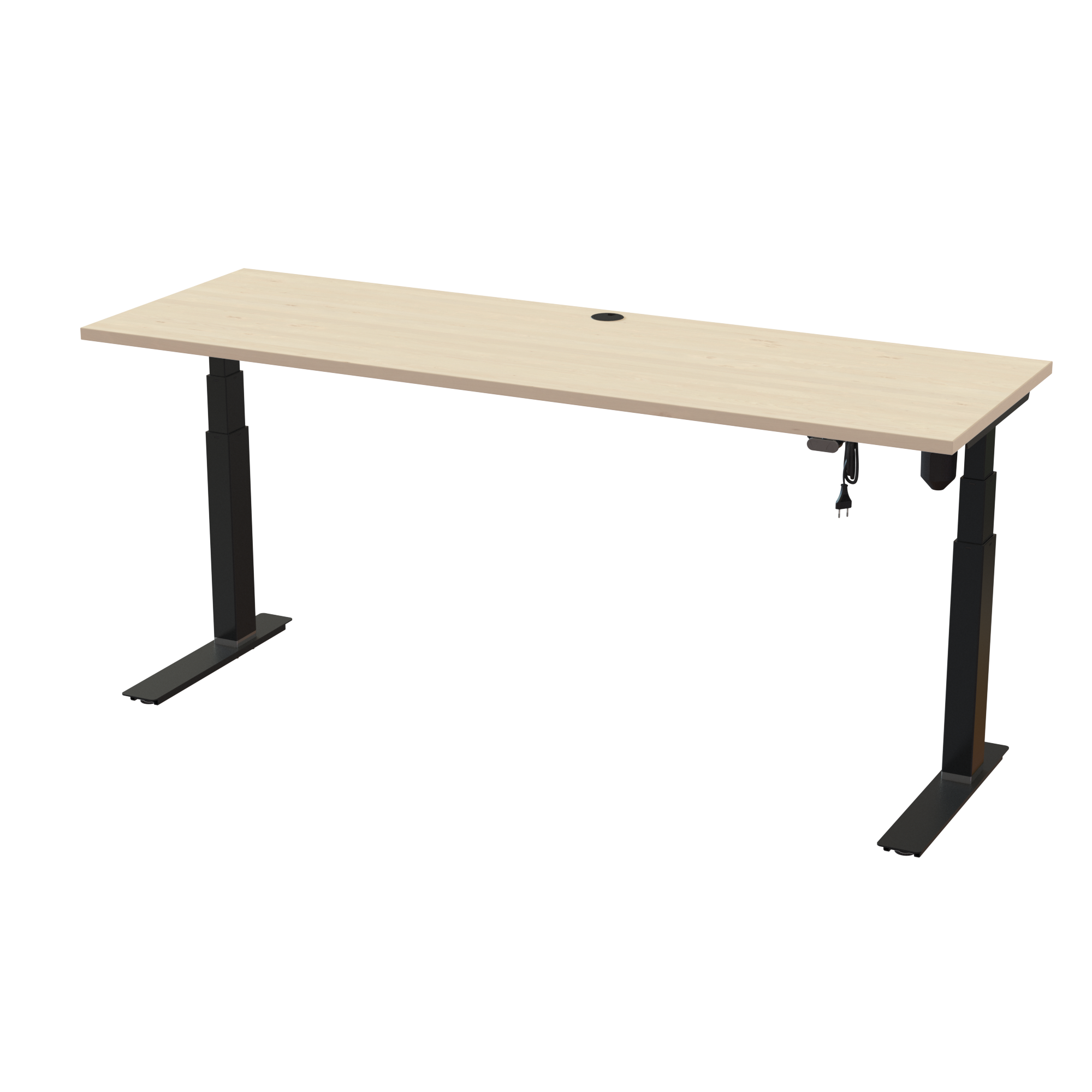 Height-Adjustable Desk for Kids & Shorter Adults (Maple, Black): Low minimum height (22.6-48.7 inch). Lifts 220.5 lbs.