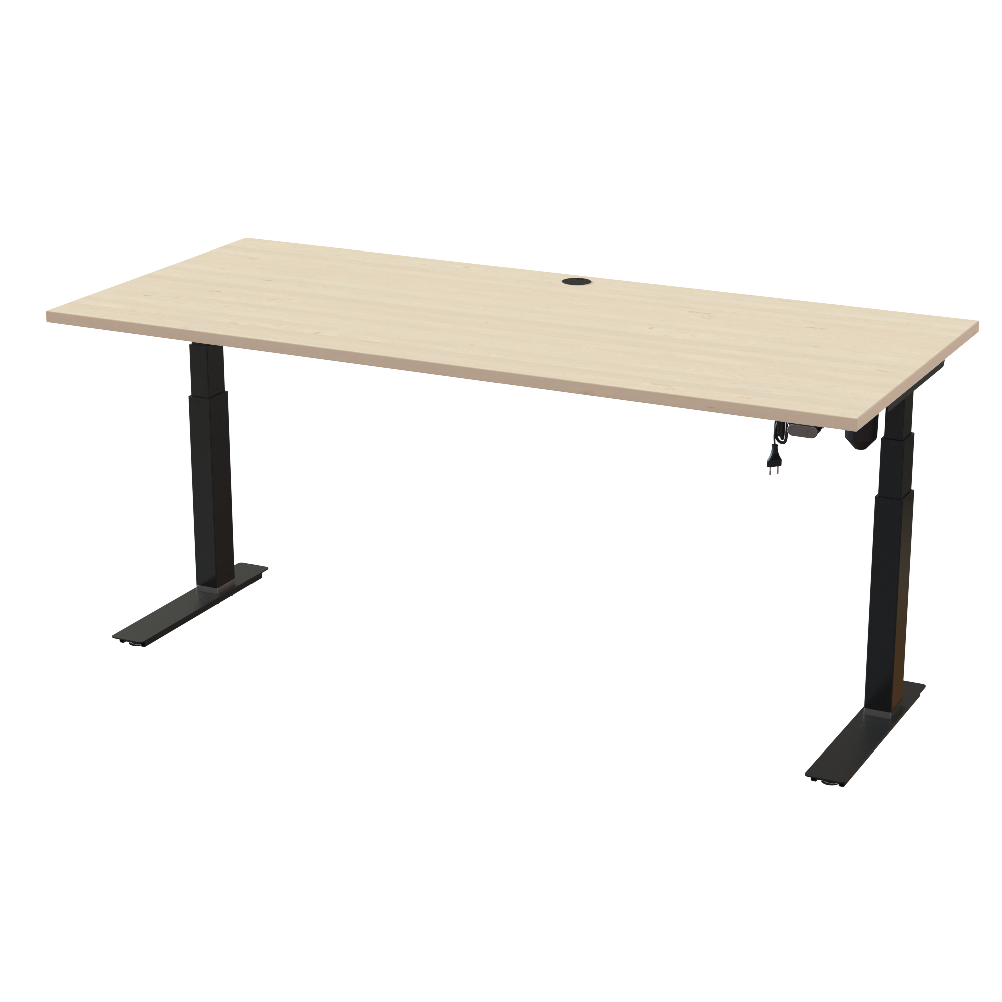 Height-Adjustable Desk for All Ages (Walnut, Black): Low minimum height (22.6-48.7 inch). Lifts 220.5 lbs.