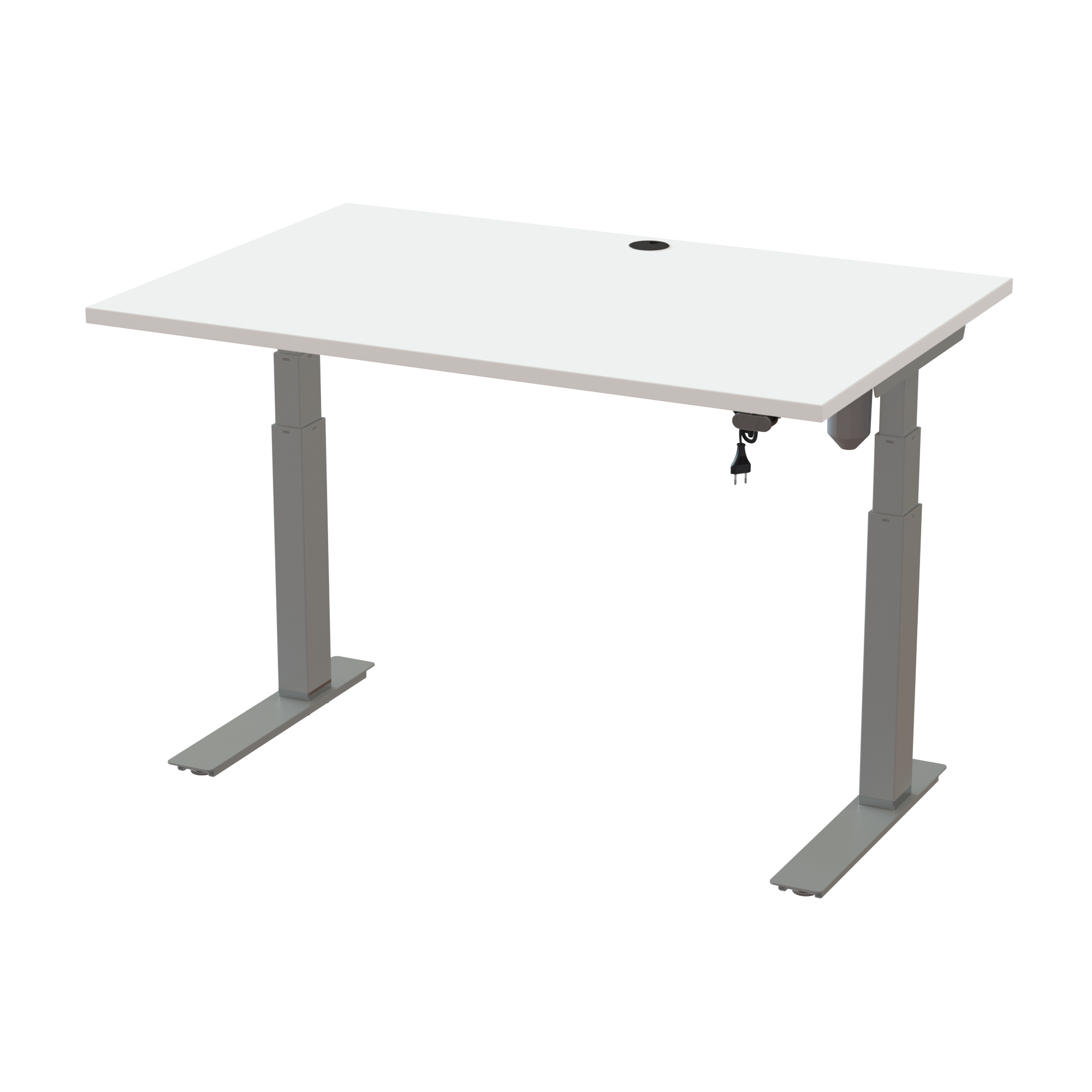 Space-Saving Standing Desk (White, Silver): Narrow 23.6-inch depth (47.2x31.5 in). Lifts 220.5 lbs.