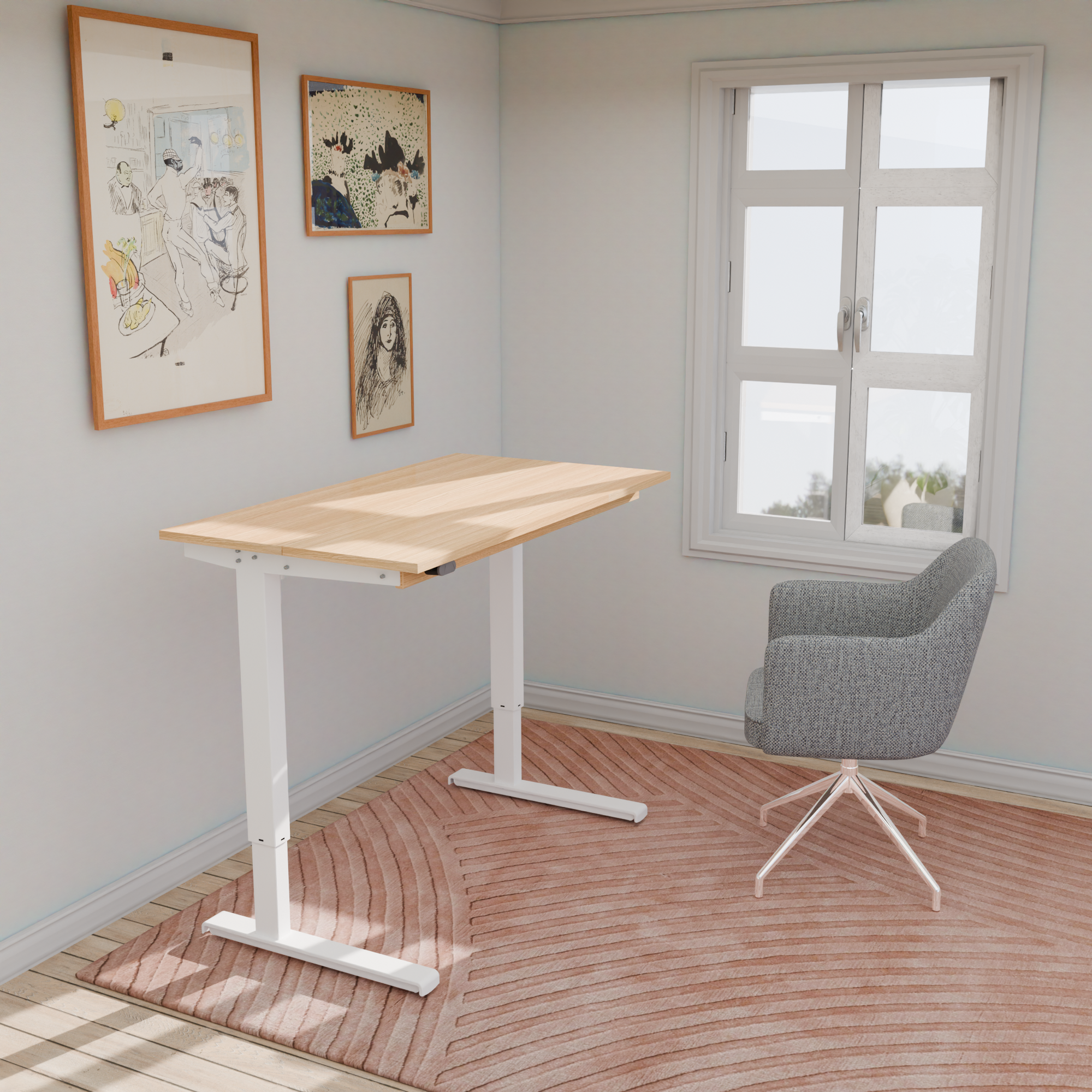 Electric Adjustable Desk | x cm |  with white frame