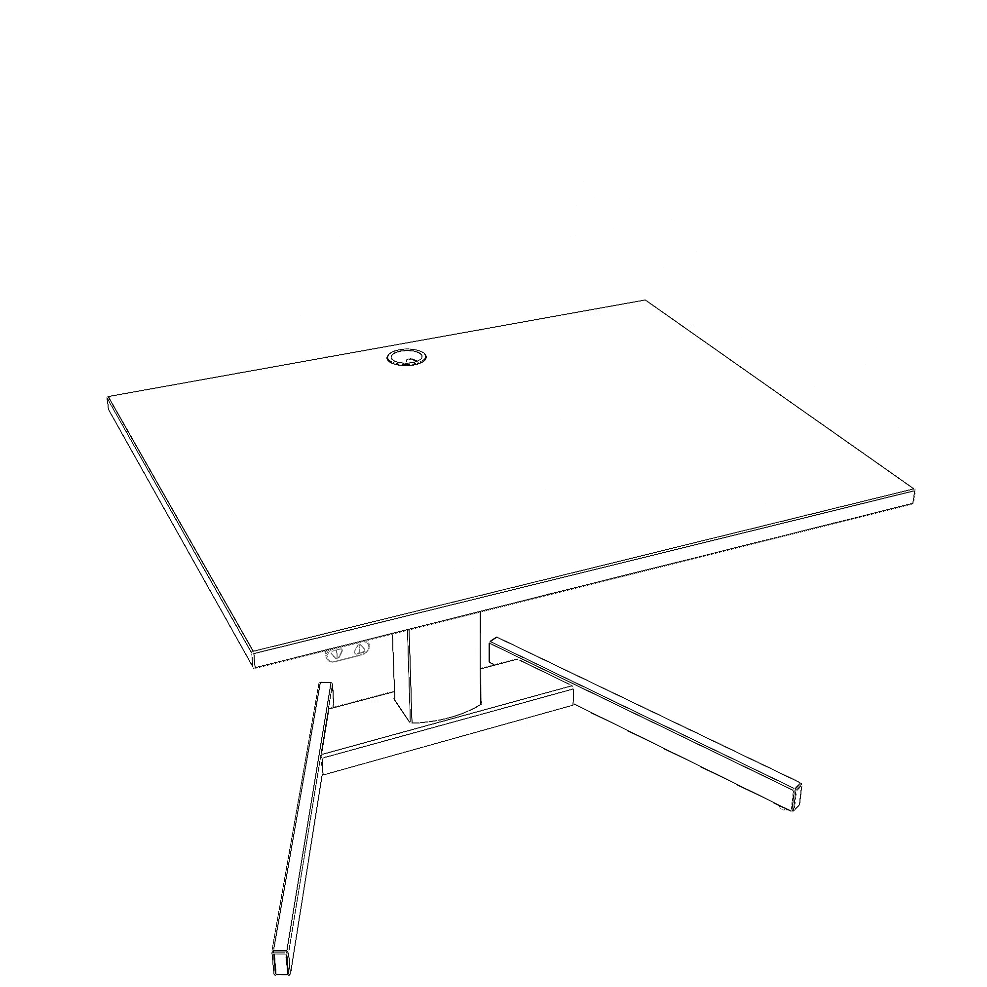 Electric Adjustable Desk | 120x80 cm | Maple with black frame
