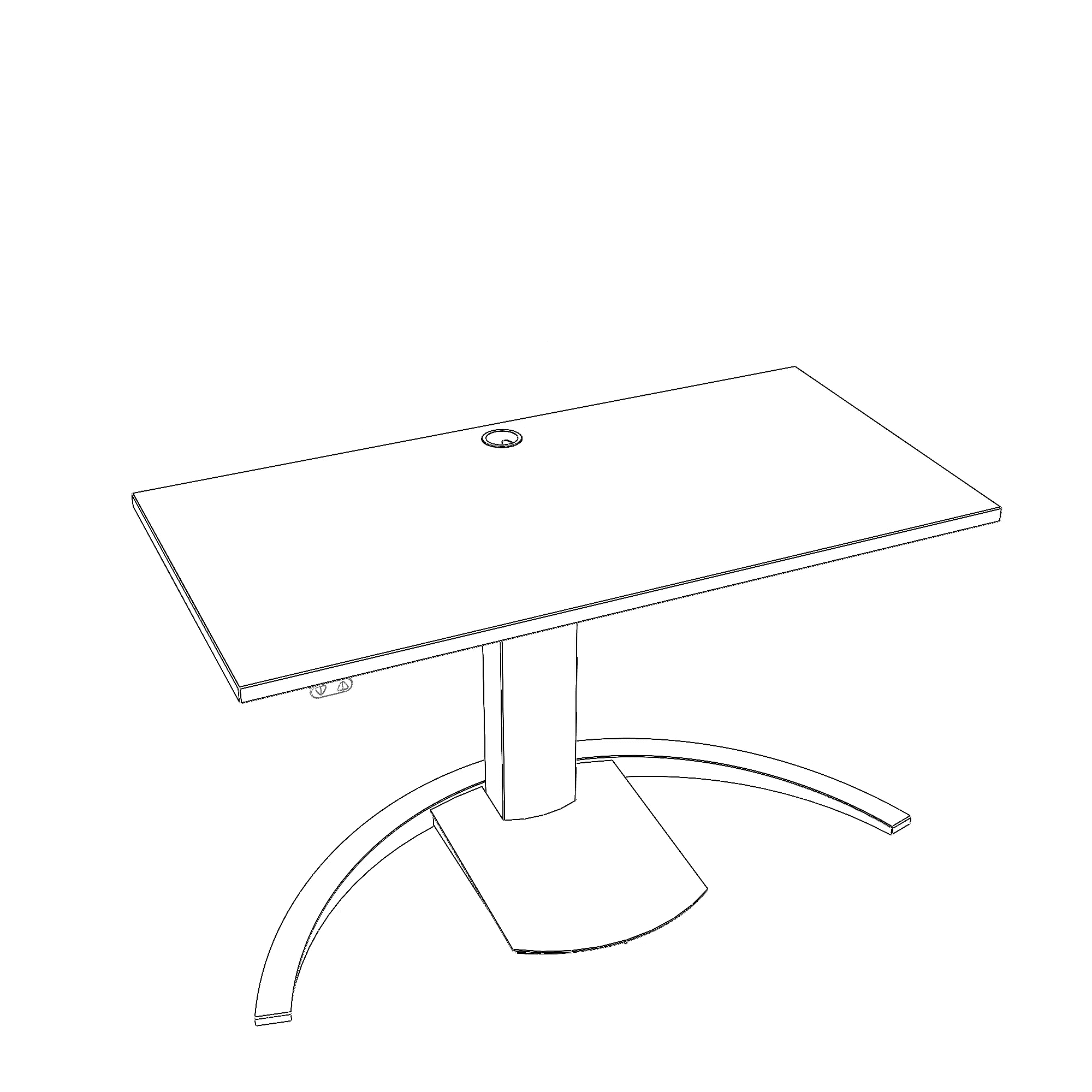 Electric Adjustable Desk | 120x80 cm | Maple with black frame