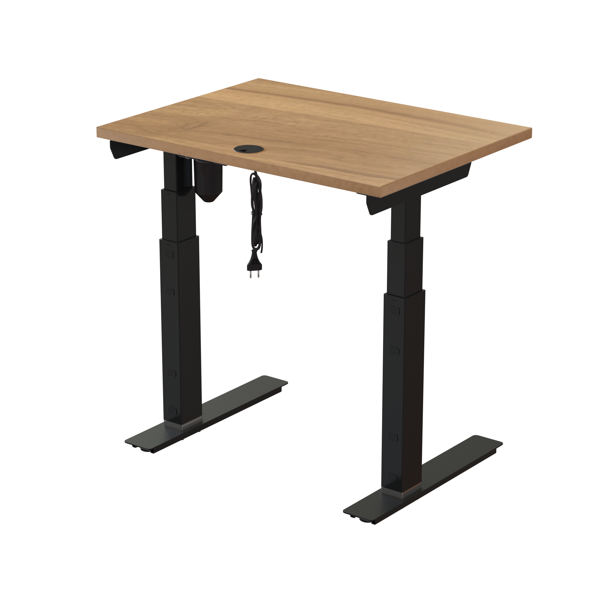 Standing Desk | 80x60 cm | Walnut with black frame