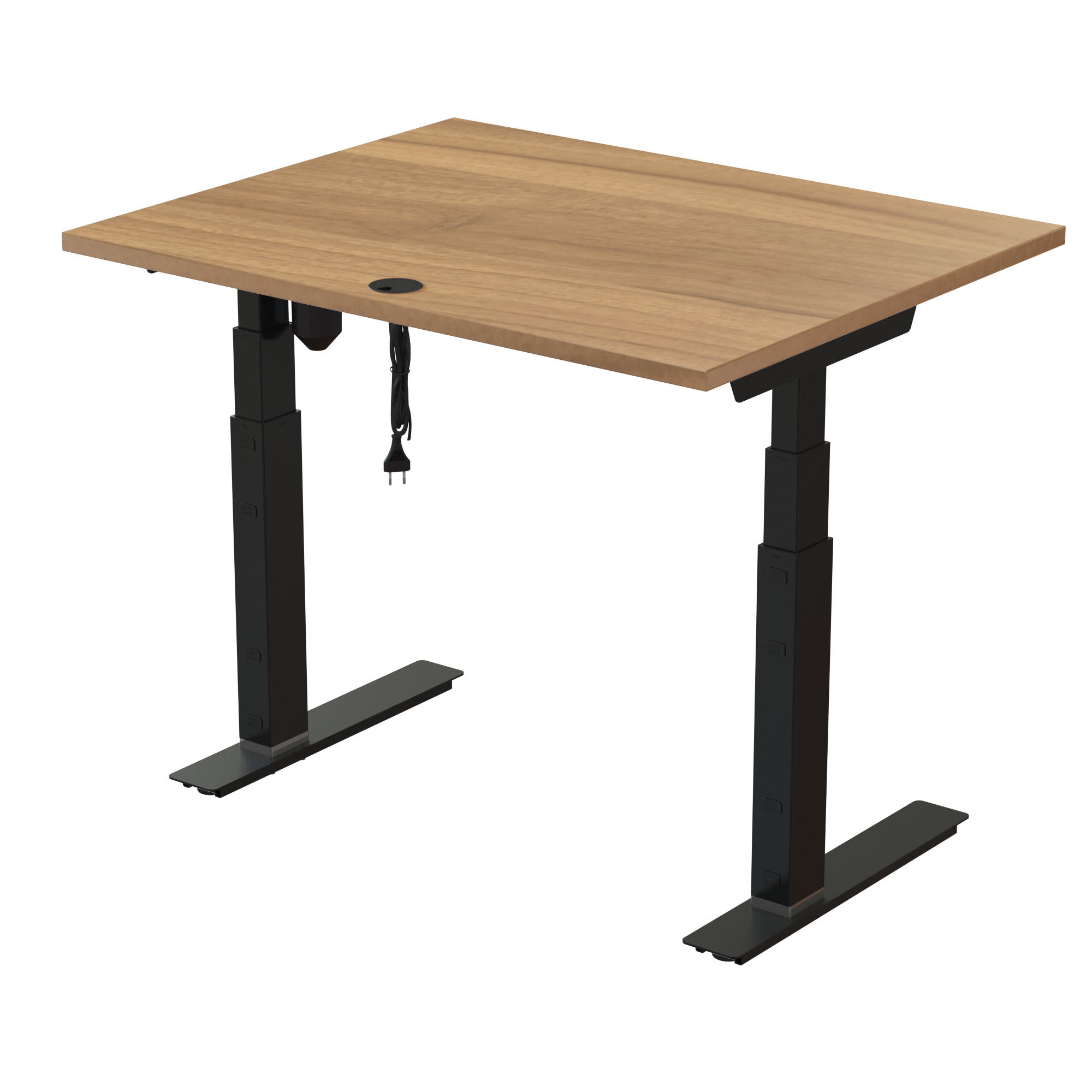 Standing Desk | 100x80 cm | Walnut with black frame