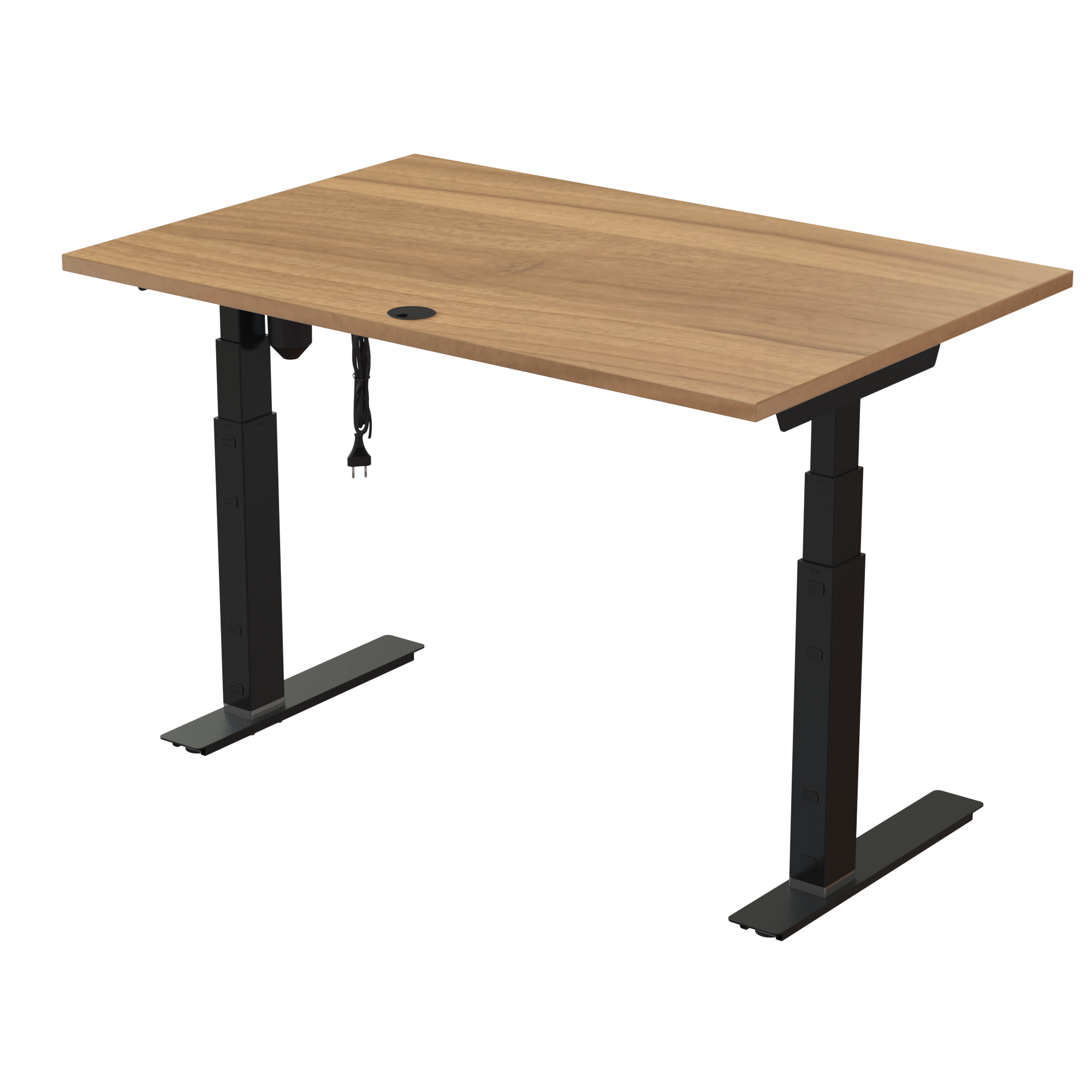 Standing Desk | 120x80 cm | Walnut with black frame