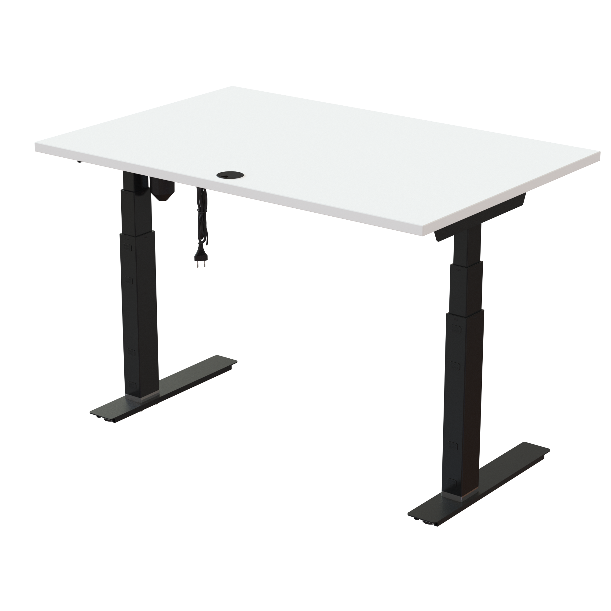 Standing Desk | 120x80 cm | White with black frame