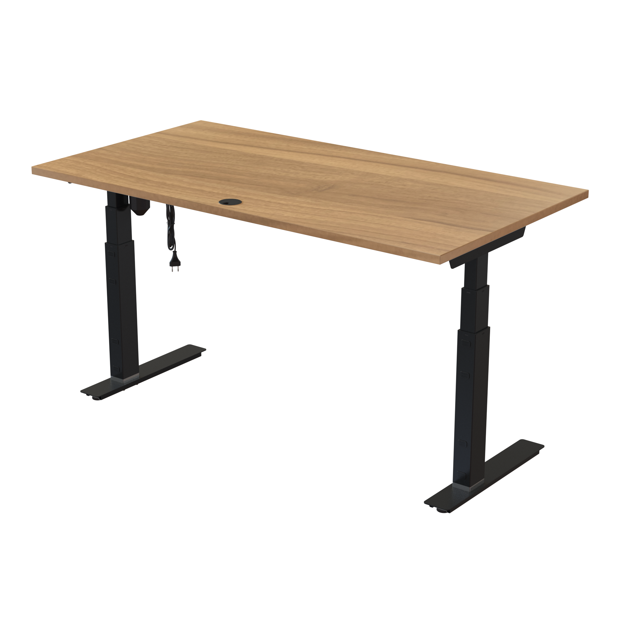 Standing Desk | 150x80 cm | Walnut with black frame