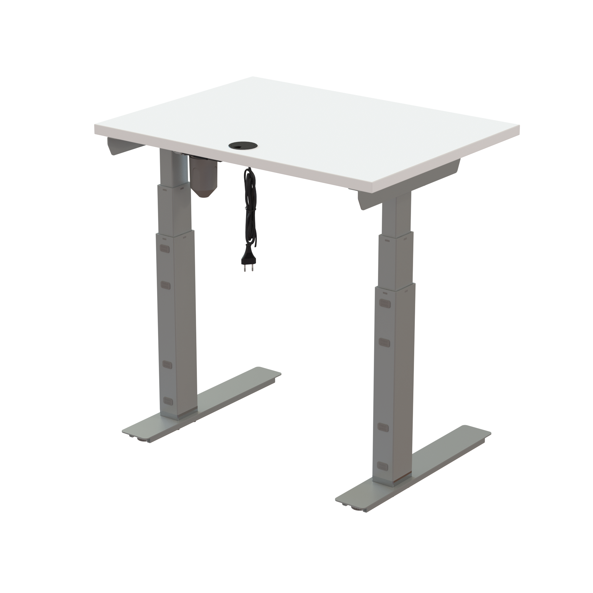 Standing Desk | 80x60 cm | White with silver frame