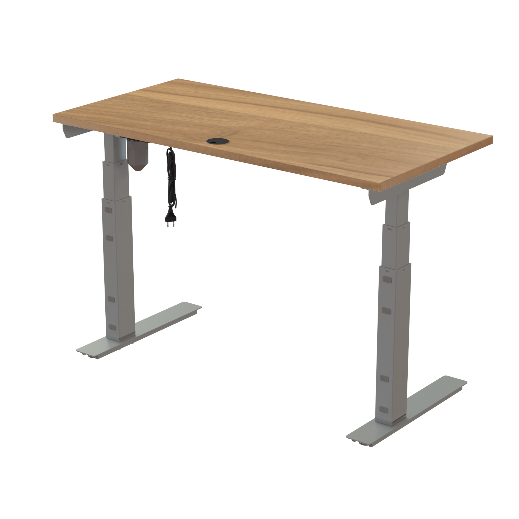 Standing Desk | 120x60 cm | Walnut with silver frame