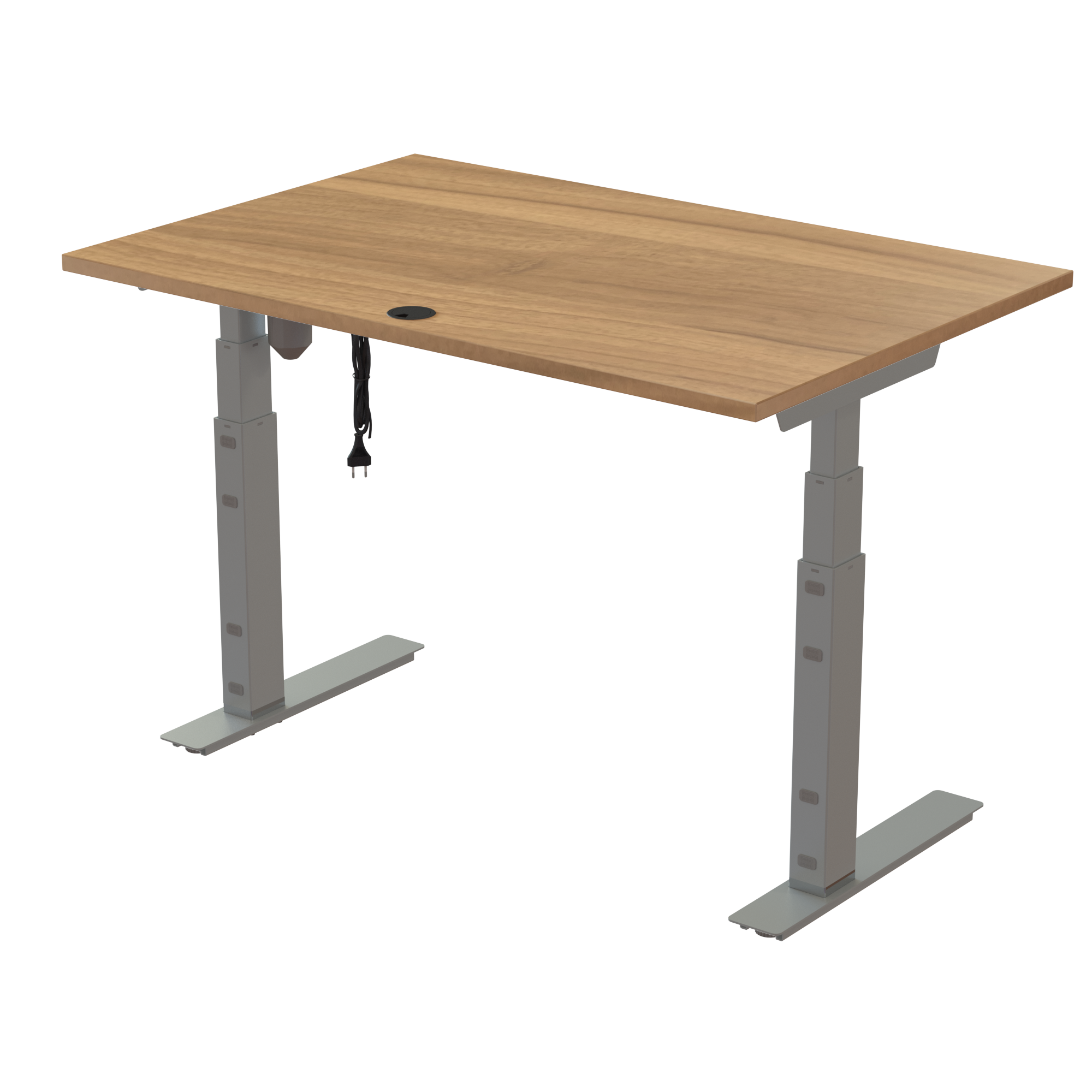 Standing Desk | 120x80 cm | Walnut with silver frame