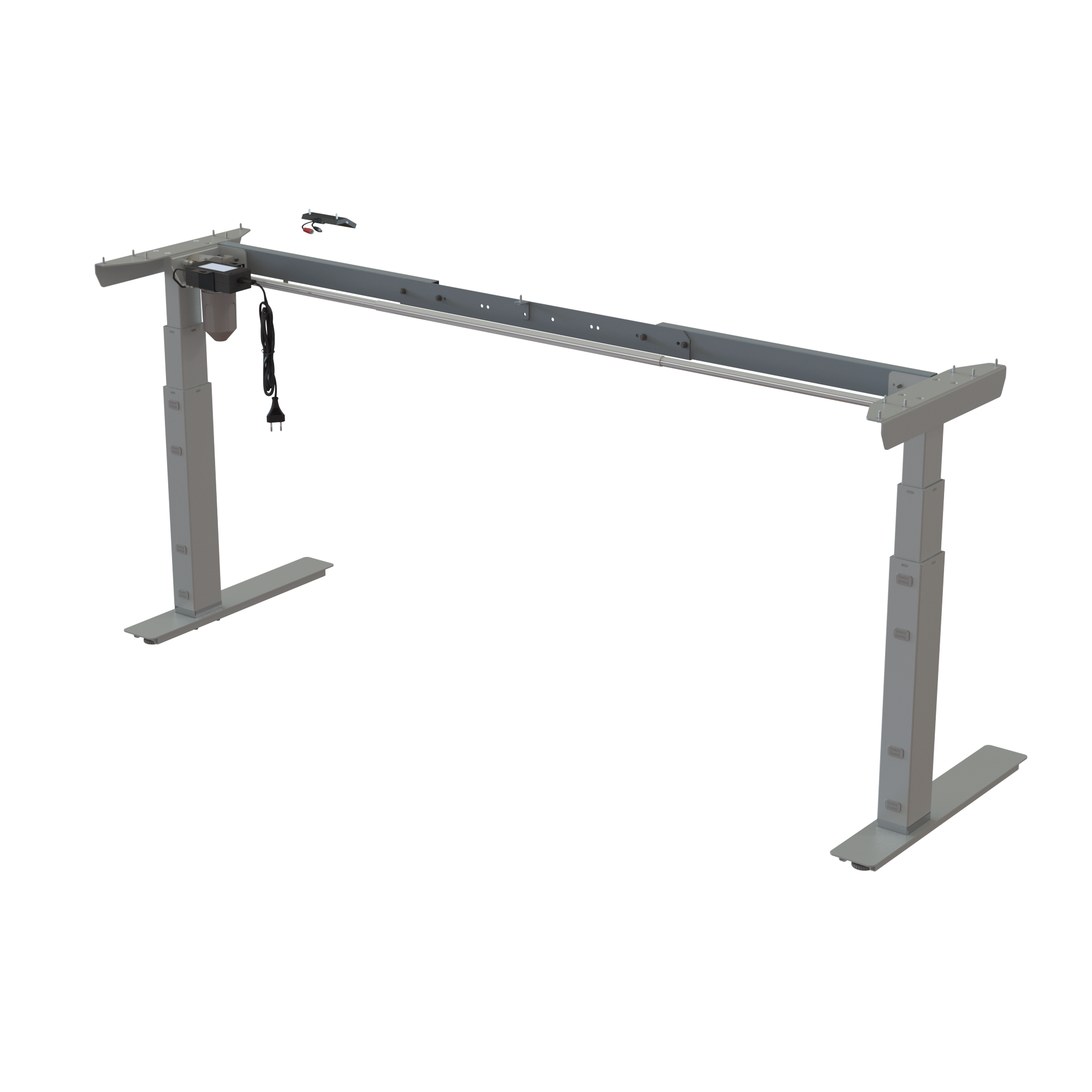 Standing Desk Frame | Width 132-172 cm | Silver