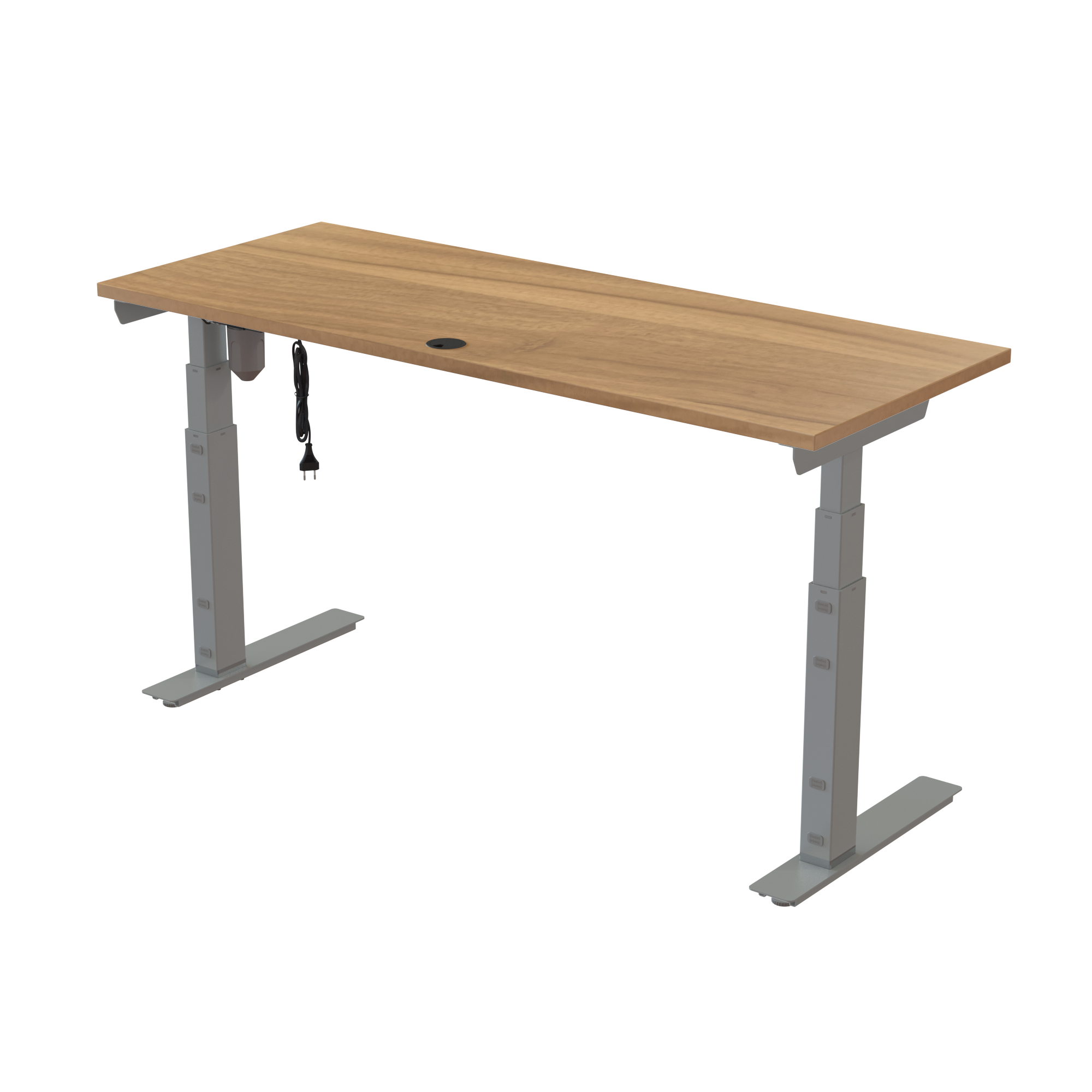 Standing Desk | 150x60 cm | Walnut with silver frame