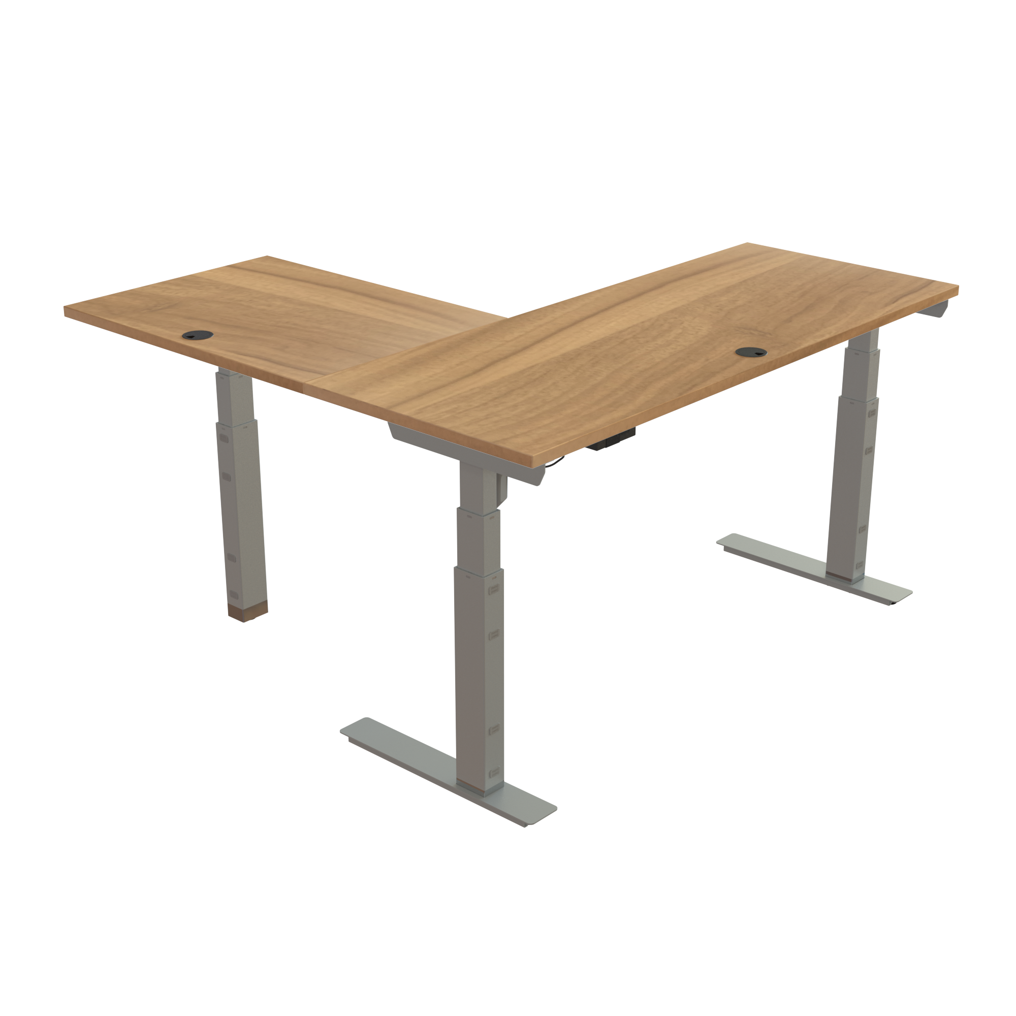 Standing Desk | 150x60 cm | Walnut with silver frame