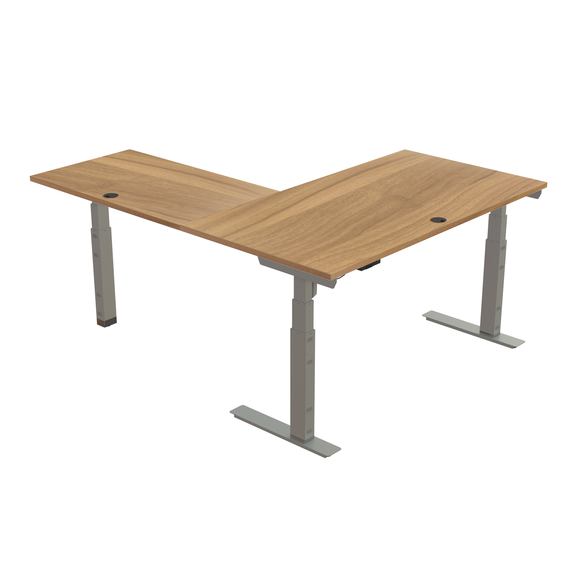 Standing Desk | 150x80 cm | Walnut with silver frame