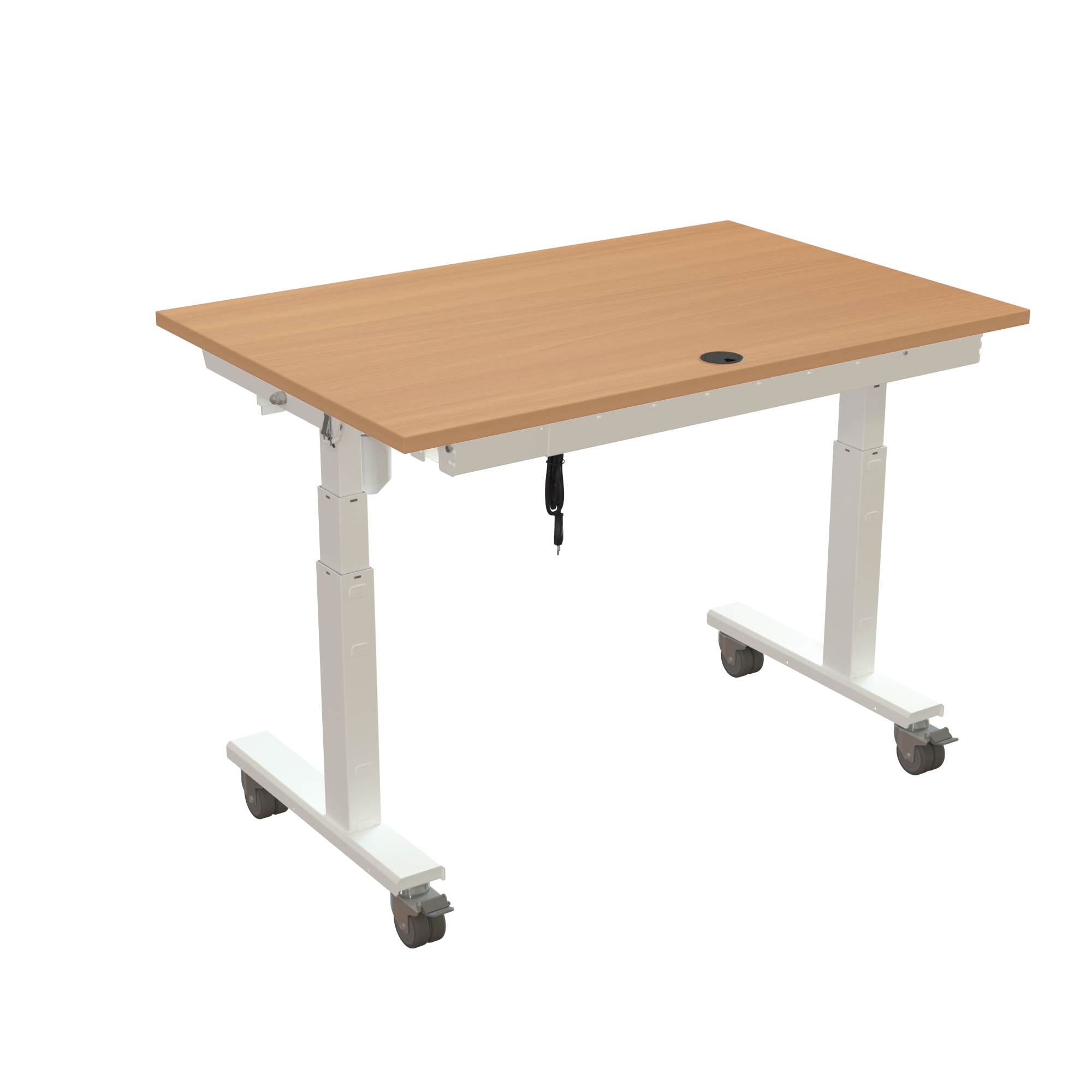 Standing Desk | 120x80 cm | Beech with white frame