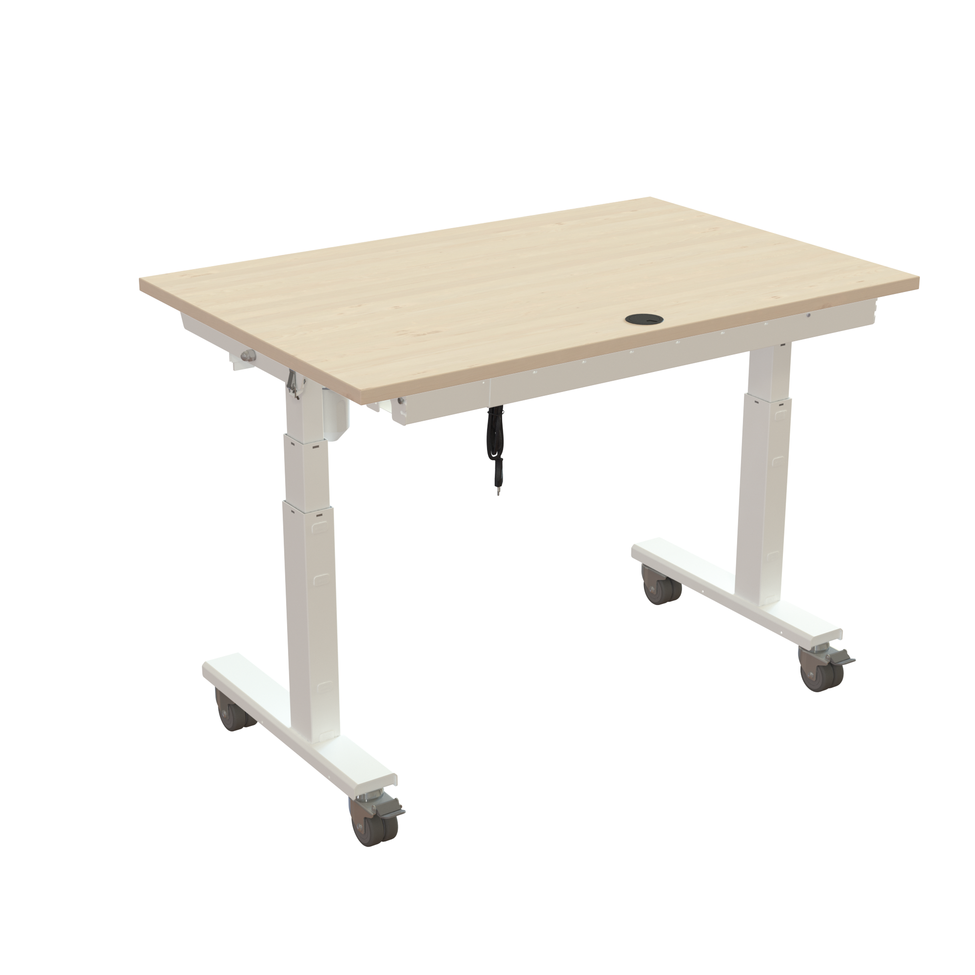 Standing Desk | 120x80 cm | Maple with white frame