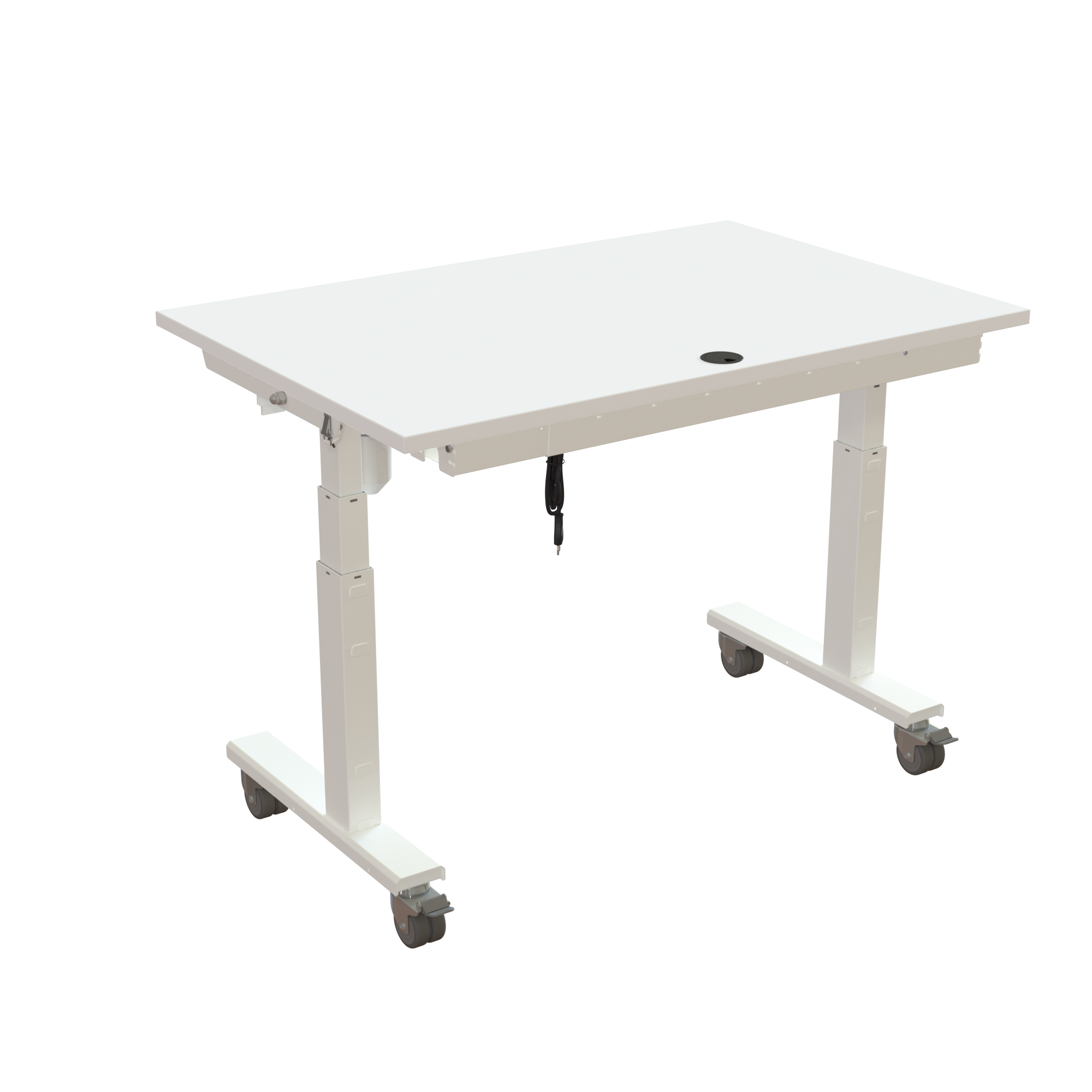 Standing Desk | 120x80 cm | White with white frame