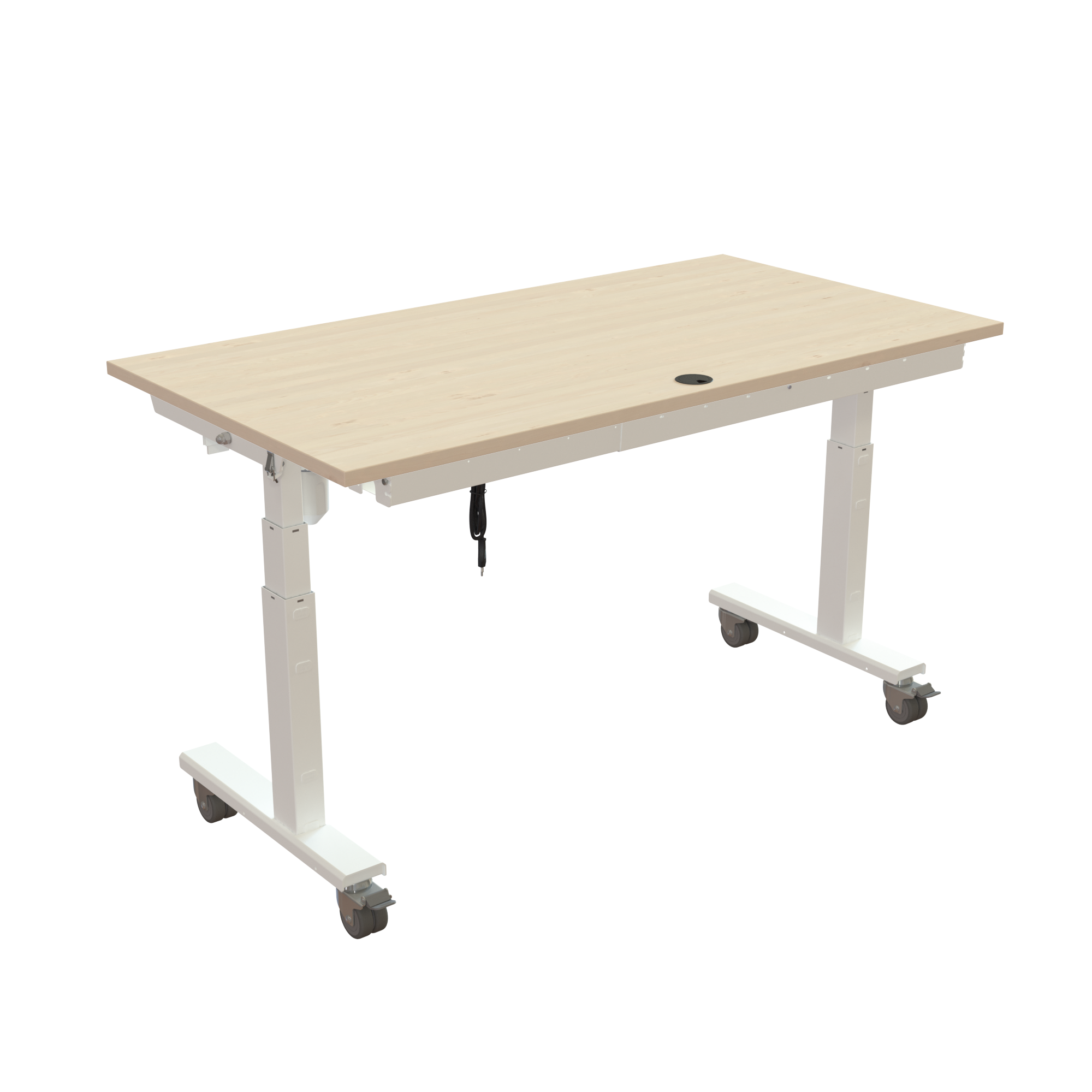 Standing Desk | 150x80 cm | Maple with white frame