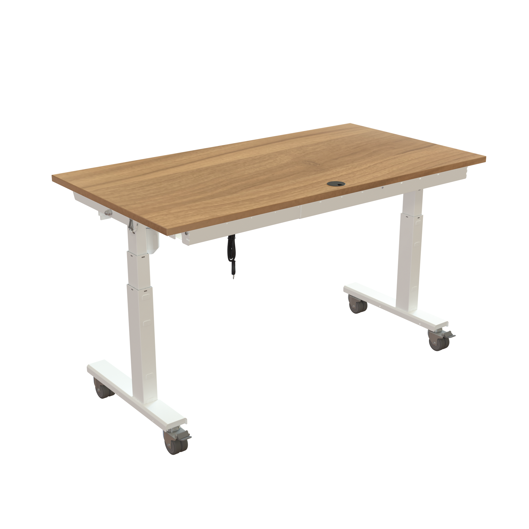 Standing Desk | 150x80 cm | Walnut with white frame